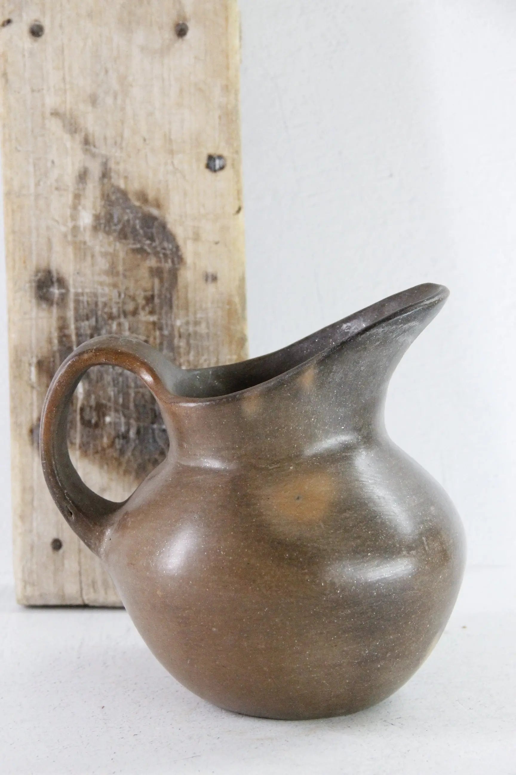 Mexican Pottery Pitcher Vintage Oaxaca Hand Made