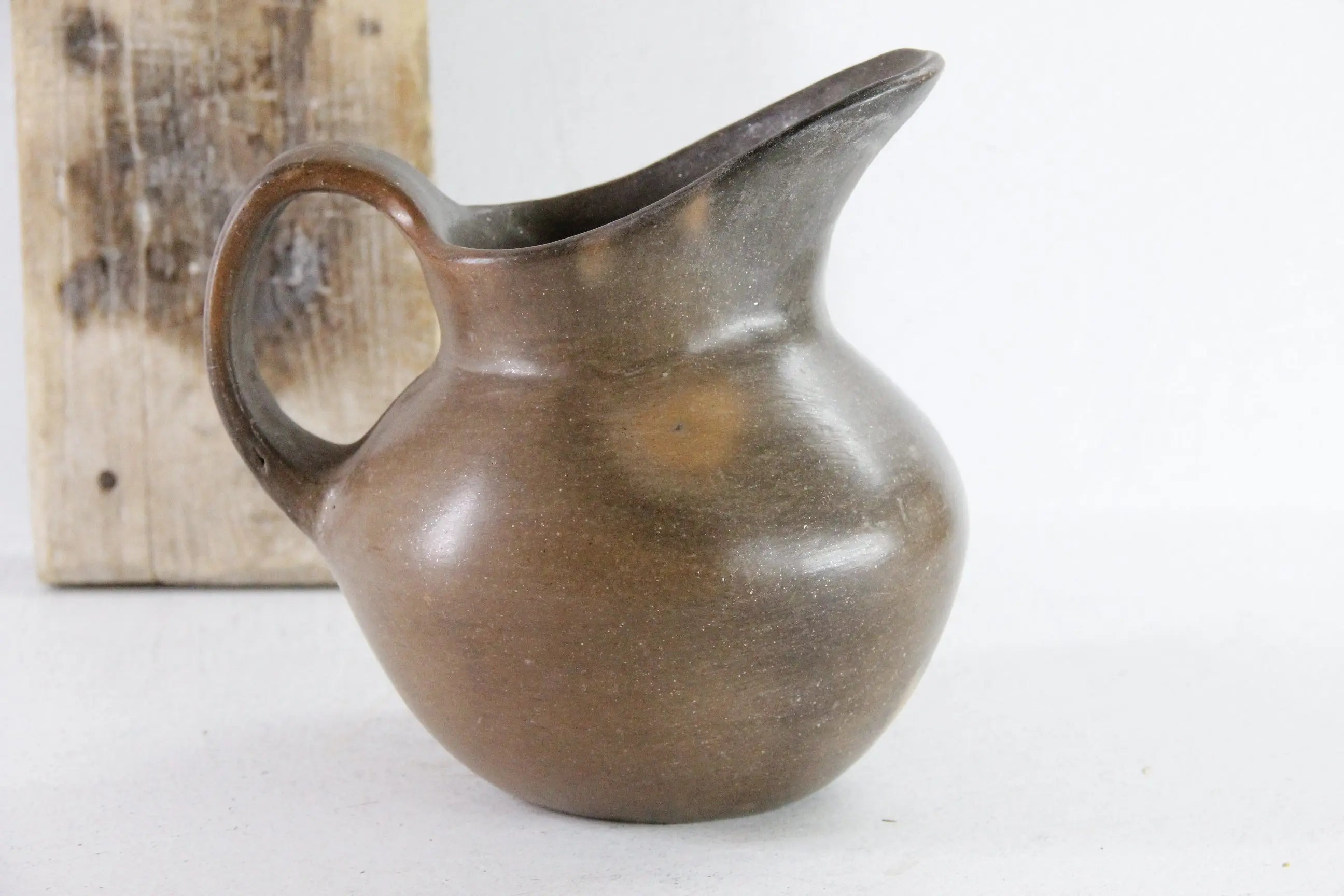 Mexican Pottery Pitcher Vintage Oaxaca Hand Made
