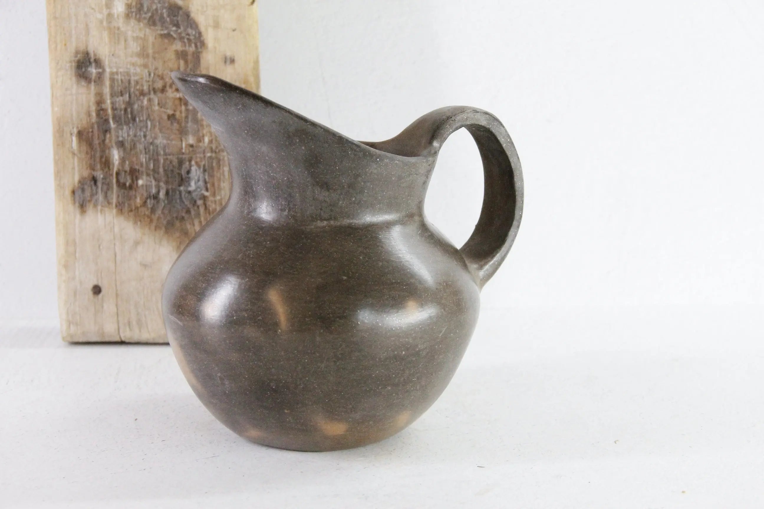 Mexican Pottery Pitcher Vintage Oaxaca Hand Made