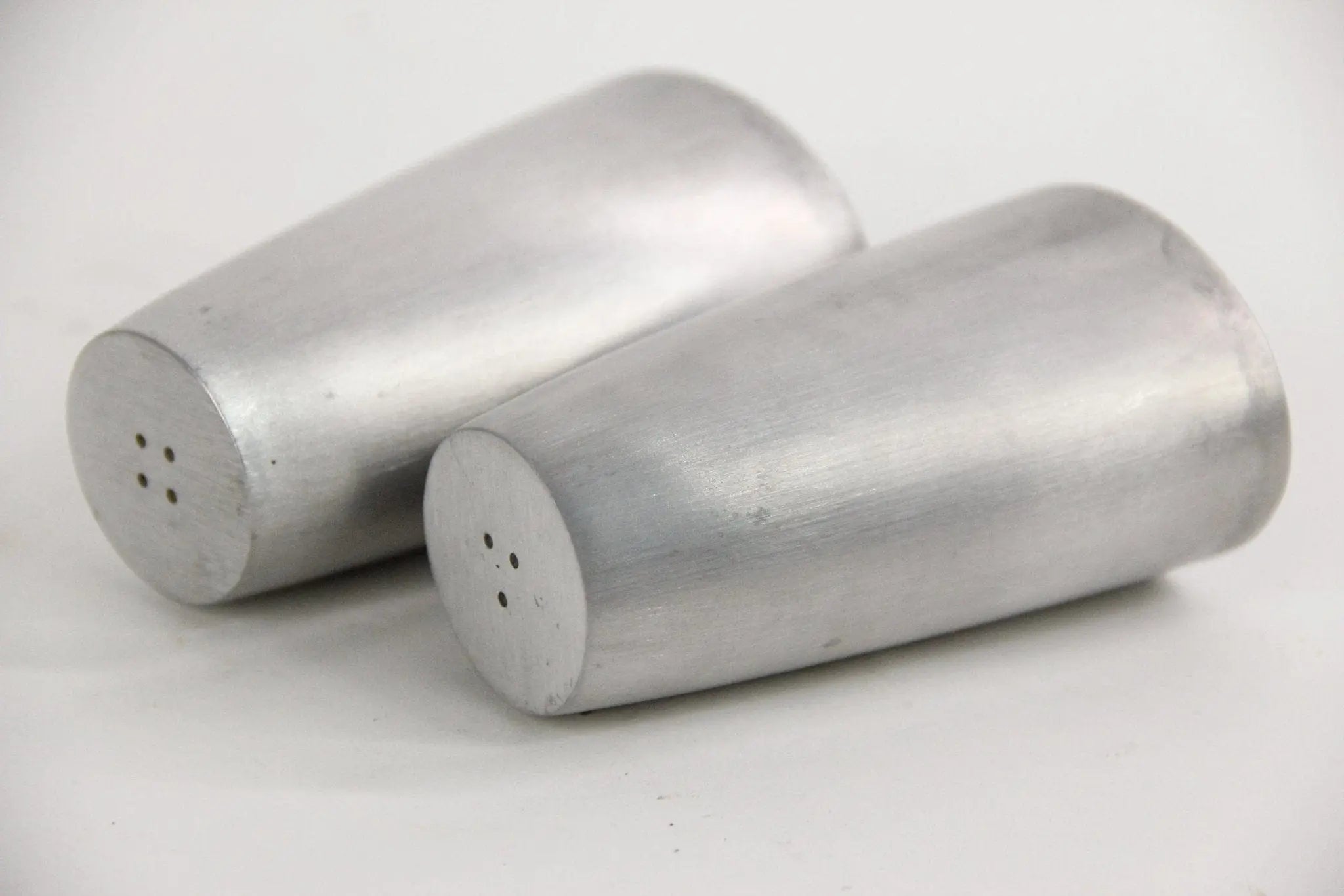 Michael Graves Salt & Pepper Shakers | Modernist Brushed Nickel  Debra Hall Lifestyle