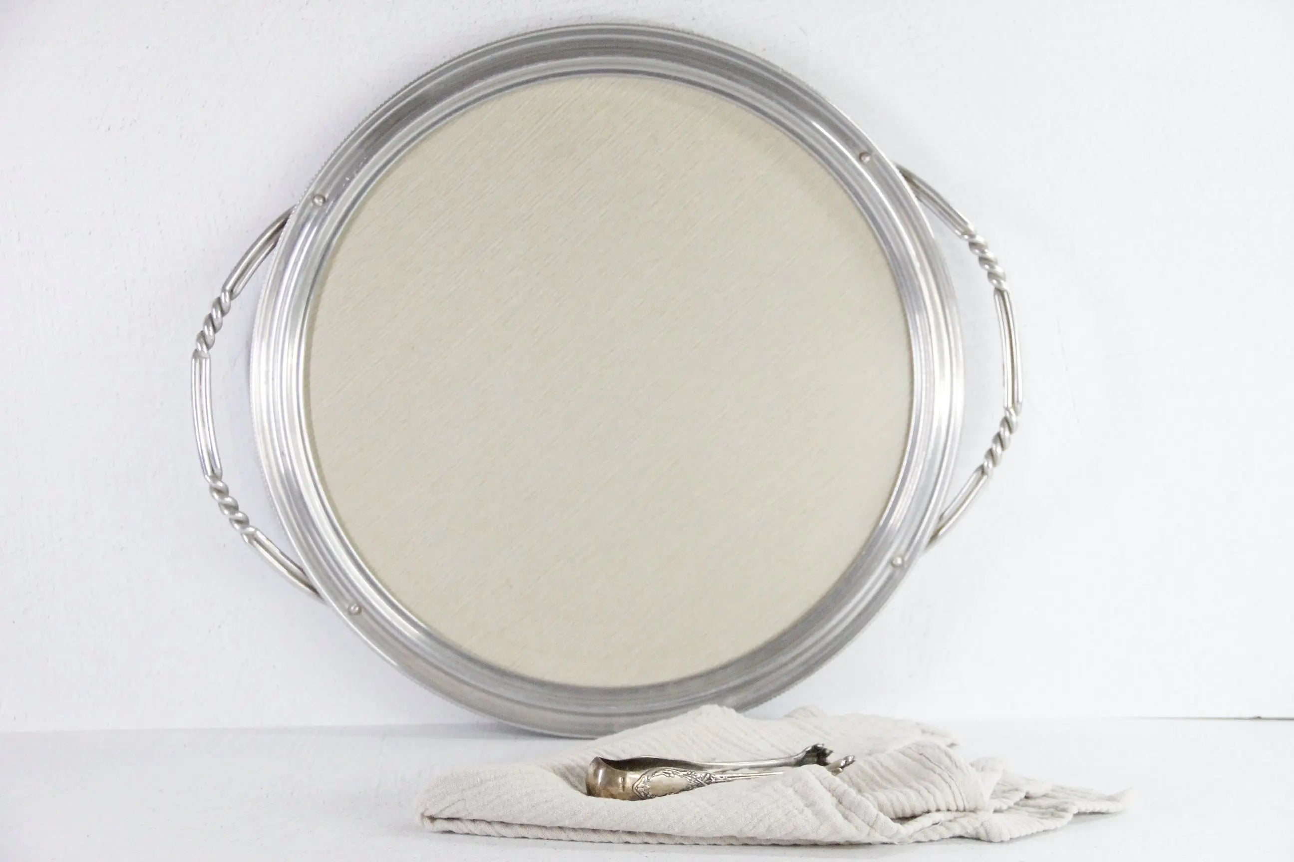 Mid Century Modern Tray | Micarta Blonde Wood Grain Barware  Debra Hall Lifestyle