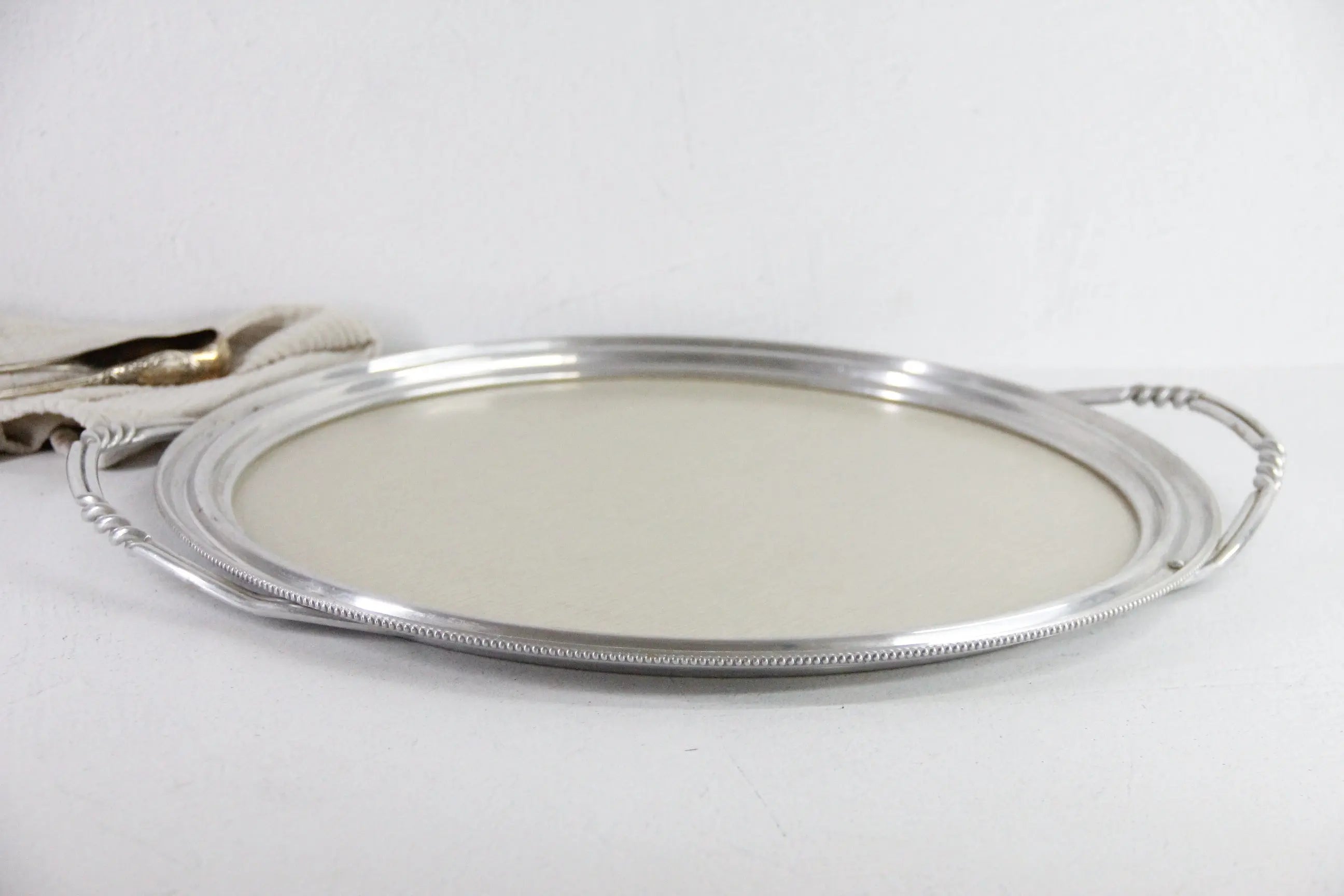 Mid Century Modern Tray | Micarta Blonde Wood Grain Barware  Debra Hall Lifestyle