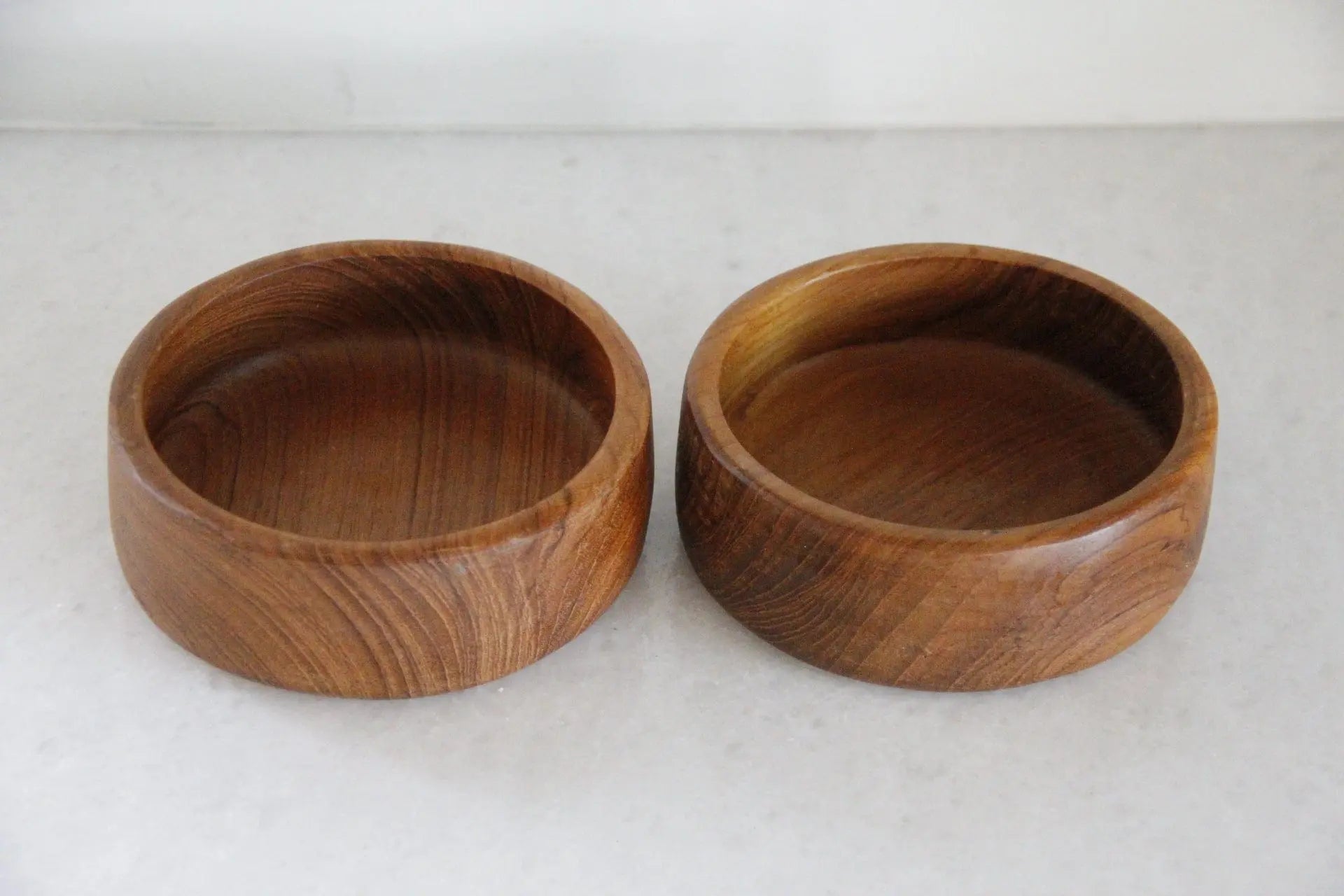 Midcentury Danish Modern Teak Salad Bowl | Dinnerware 2Pcs.  Debra Hall Lifestyle