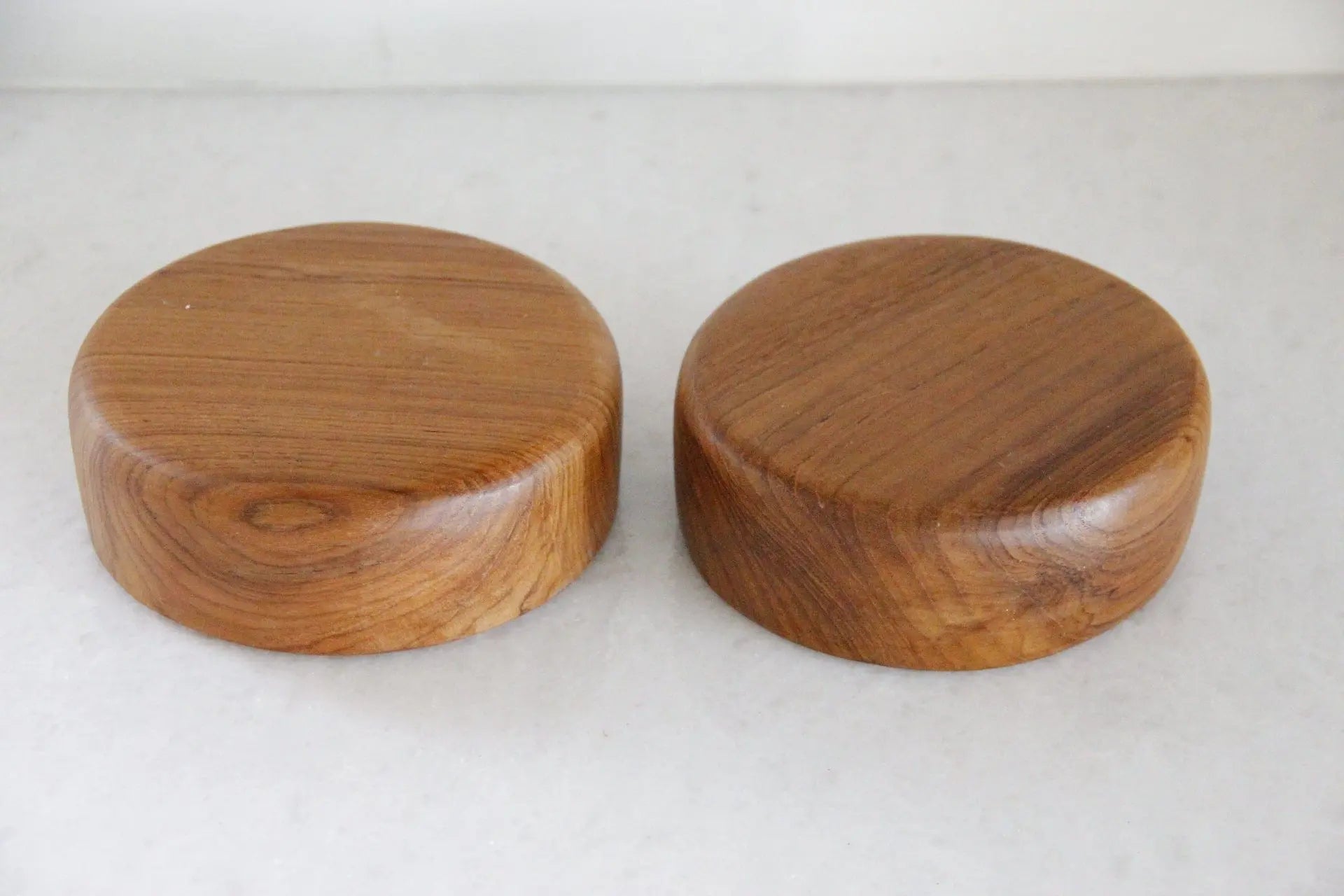Midcentury Danish Modern Teak Salad Bowl | Dinnerware 2Pcs.  Debra Hall Lifestyle