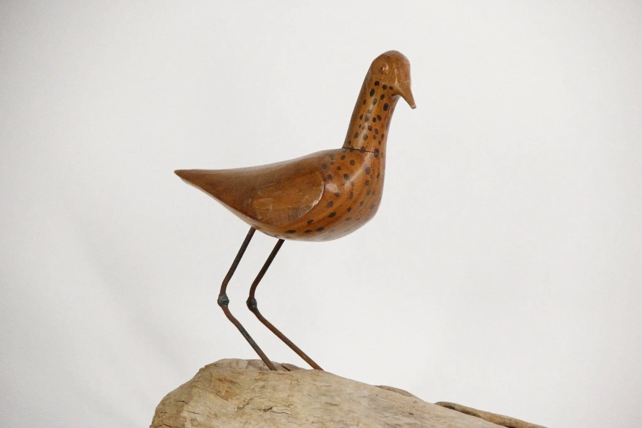 Midcentury Shorebird on Driftwood Sculpture  | Signed Ellis  Debra Hall Lifestyle
