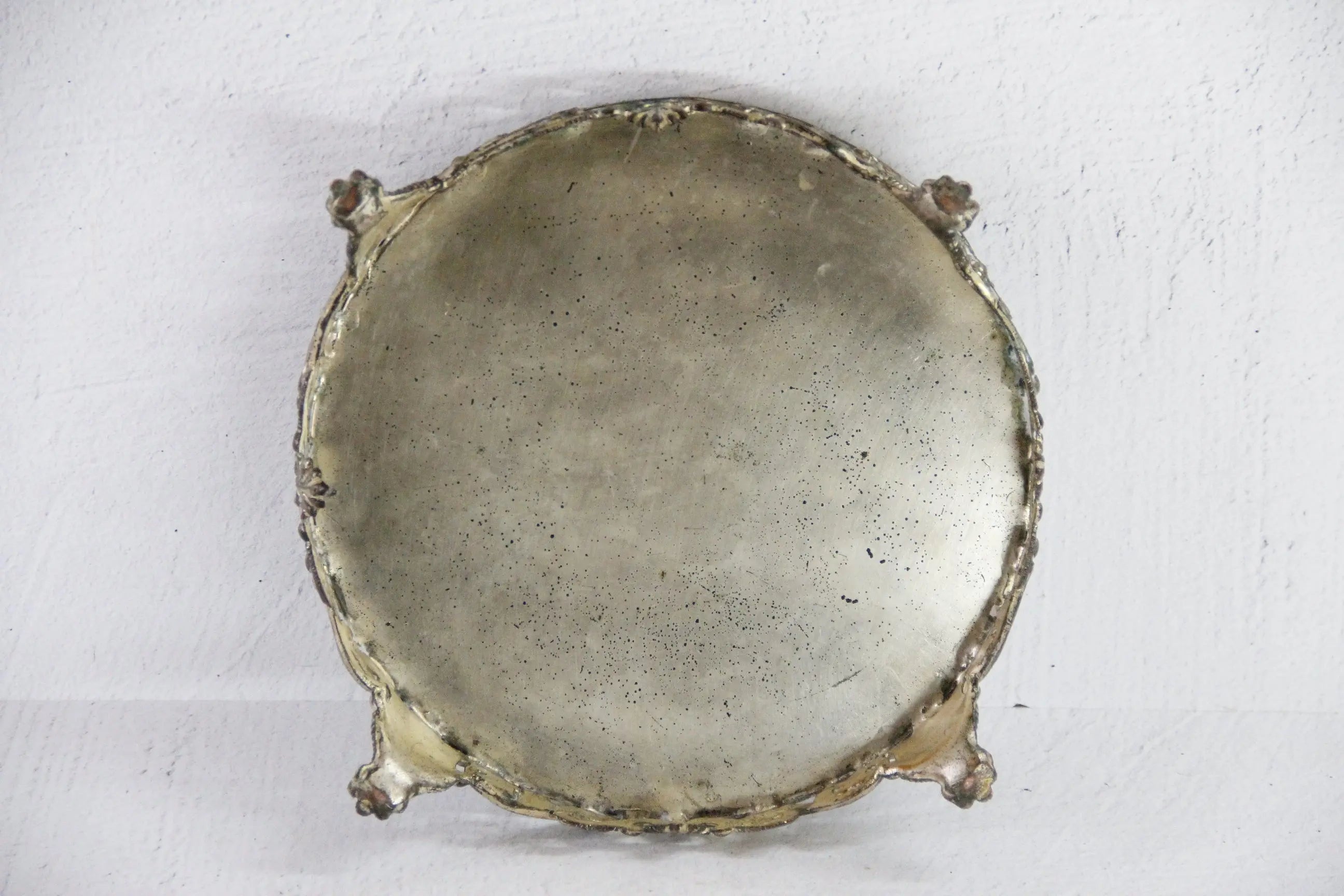 Mirror Plateau | Antique Ornate Footed Victorian Pedestal  Debra Hall Lifestyle