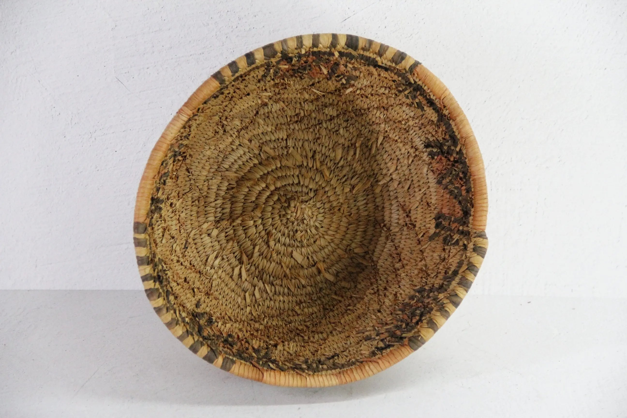 Native Woven Basket | Vintage Hand Coiled Bowl  Debra Hall Lifestyle