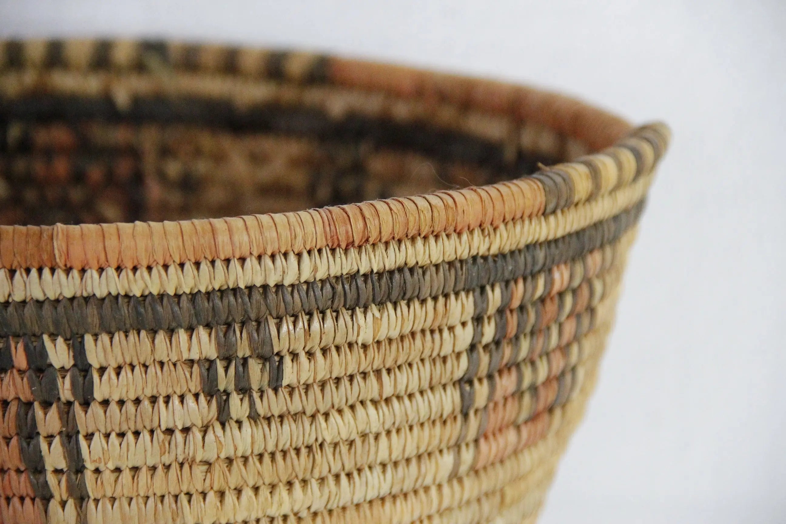 Native Woven Basket | Vintage Hand Coiled Bowl  Debra Hall Lifestyle