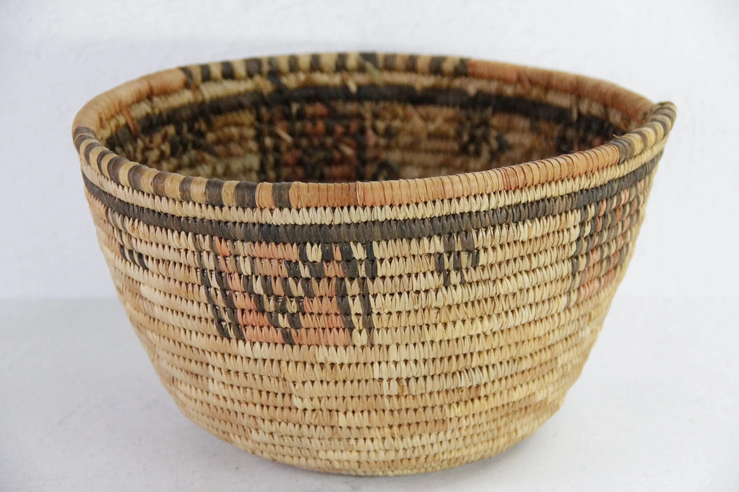 Native Woven Basket | Vintage Hand Coiled Bowl  Debra Hall Lifestyle