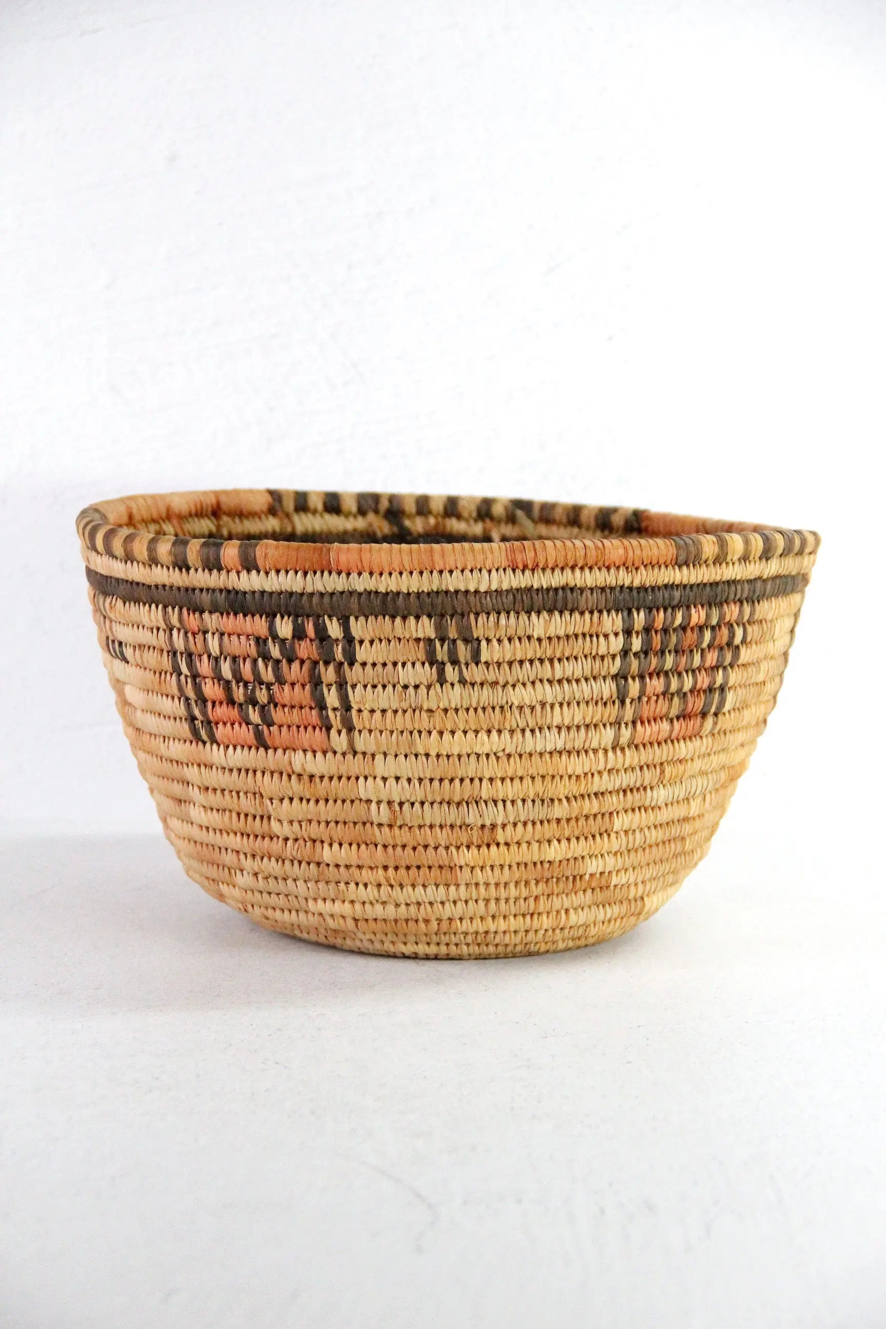 Native Woven Basket | Vintage Hand Coiled Bowl  Debra Hall Lifestyle
