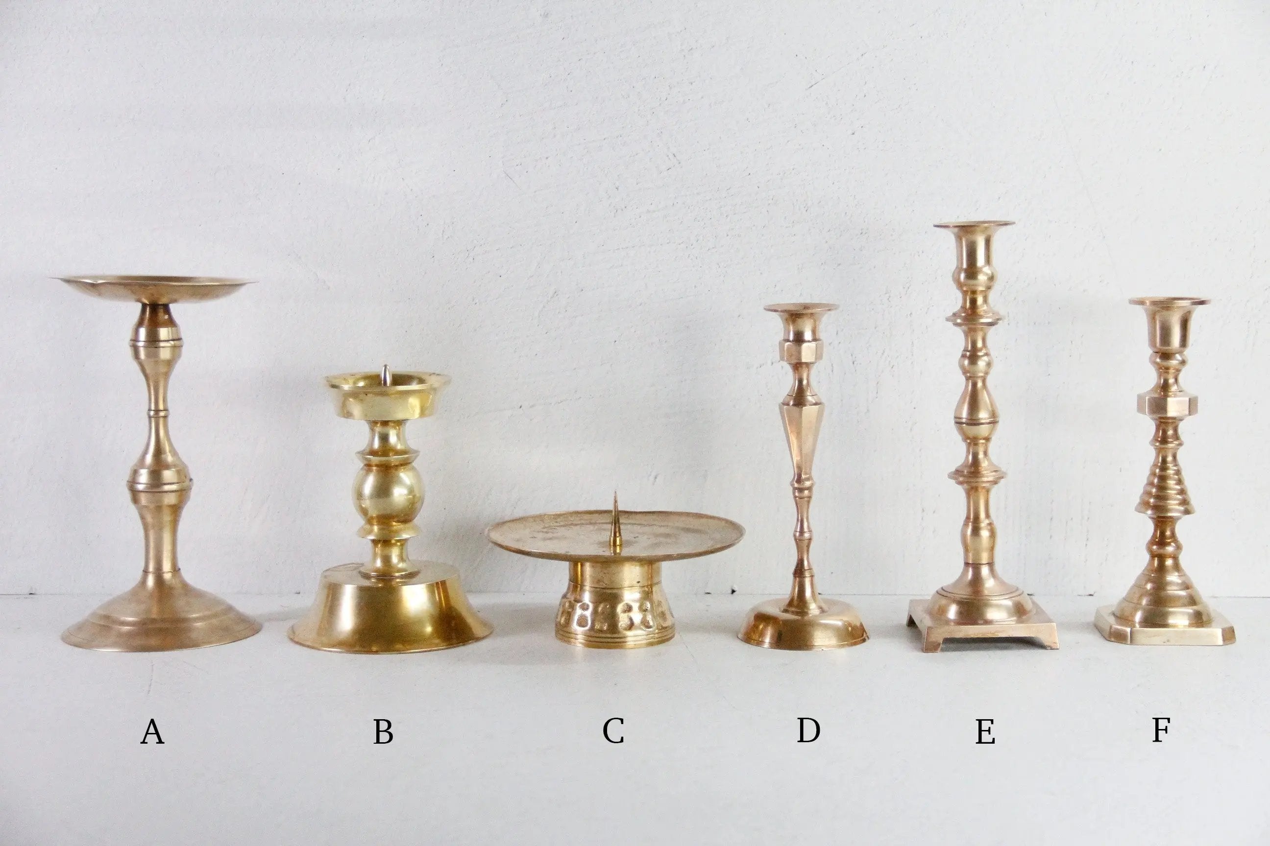 Old Brass Candle Holder | Assorted Vintage Candlestick  Debra Hall Lifestyle