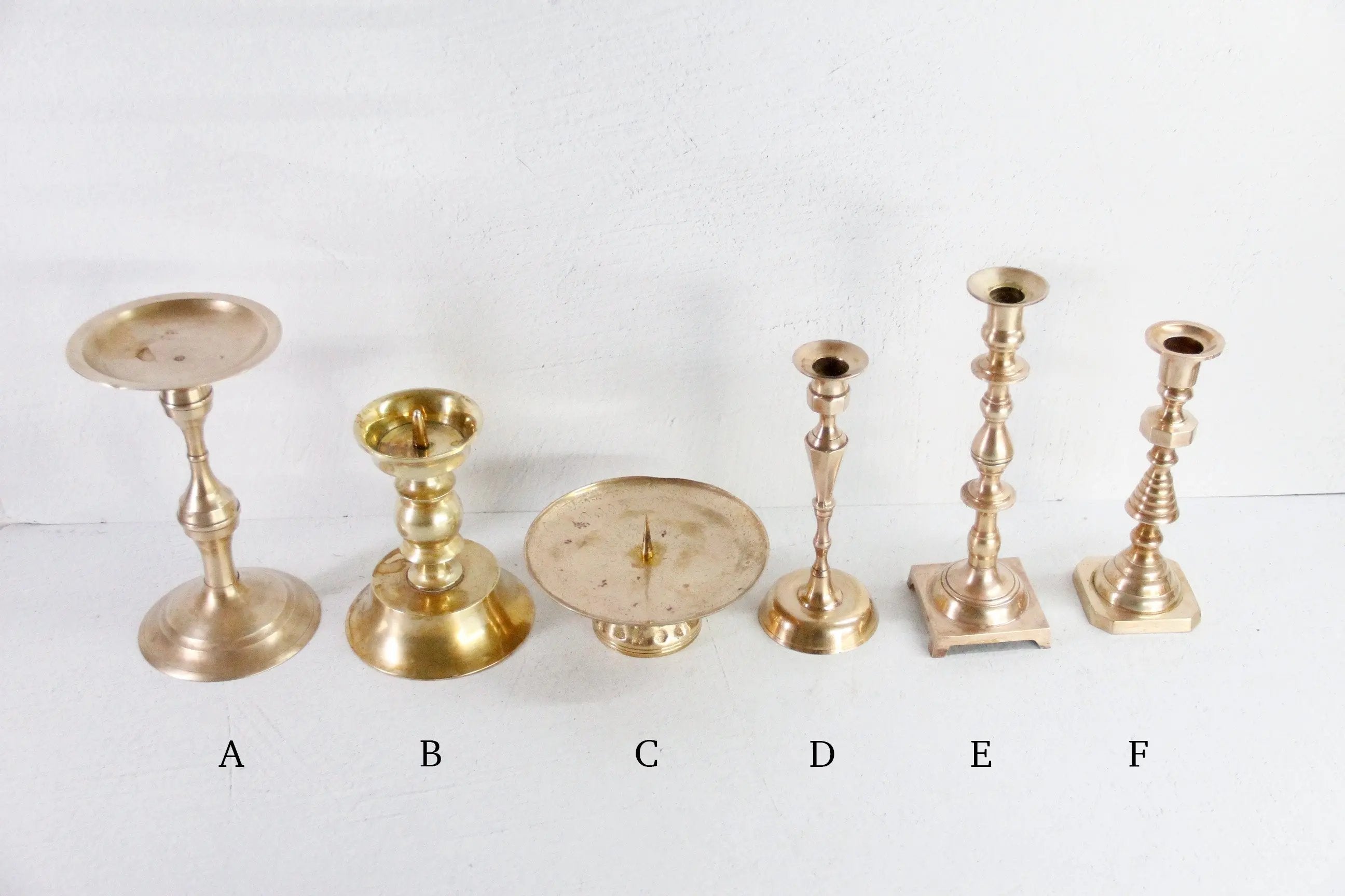 Old Brass Candle Holder | Assorted Vintage Candlestick  Debra Hall Lifestyle