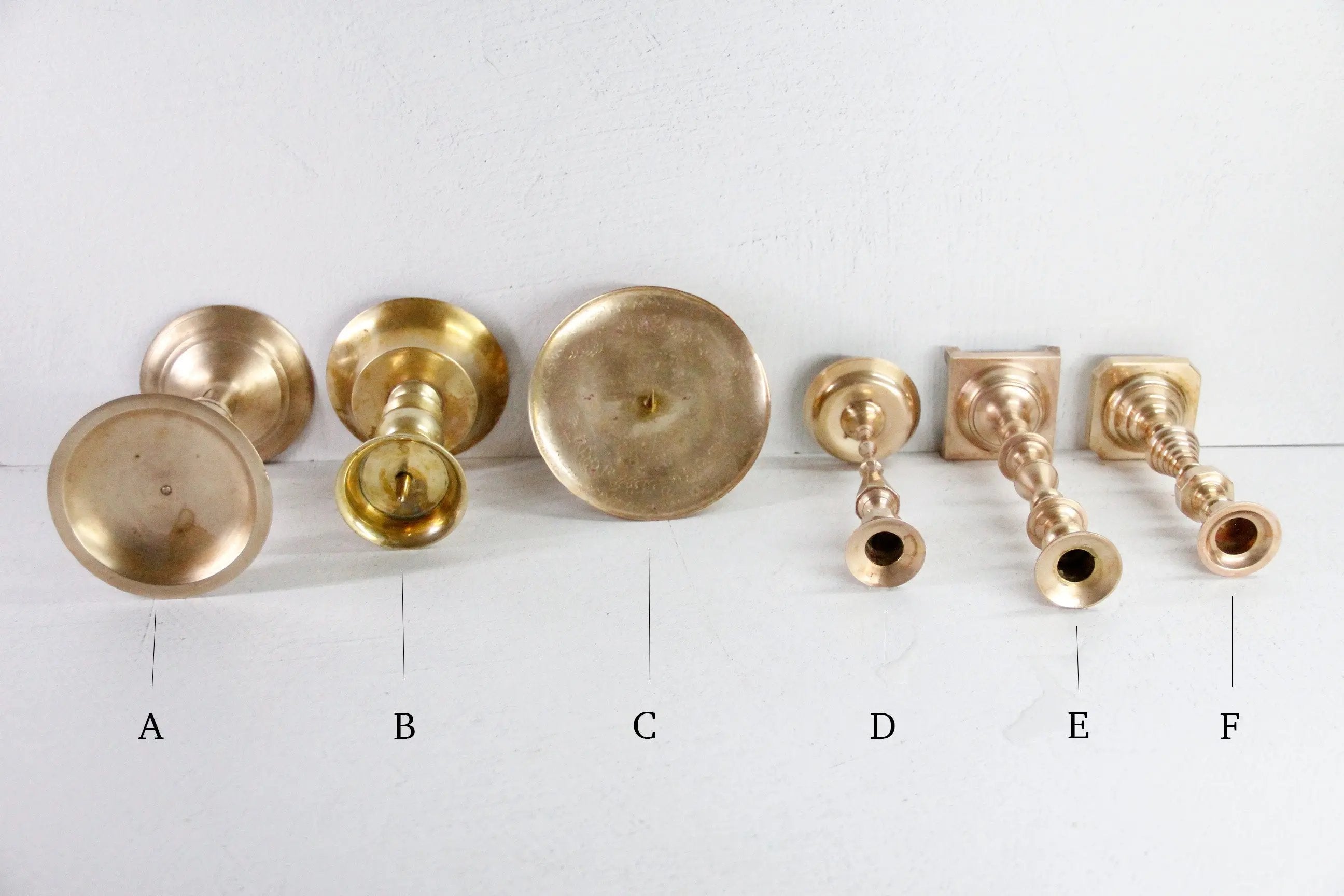 Old Brass Candle Holder | Assorted Vintage Candlestick  Debra Hall Lifestyle