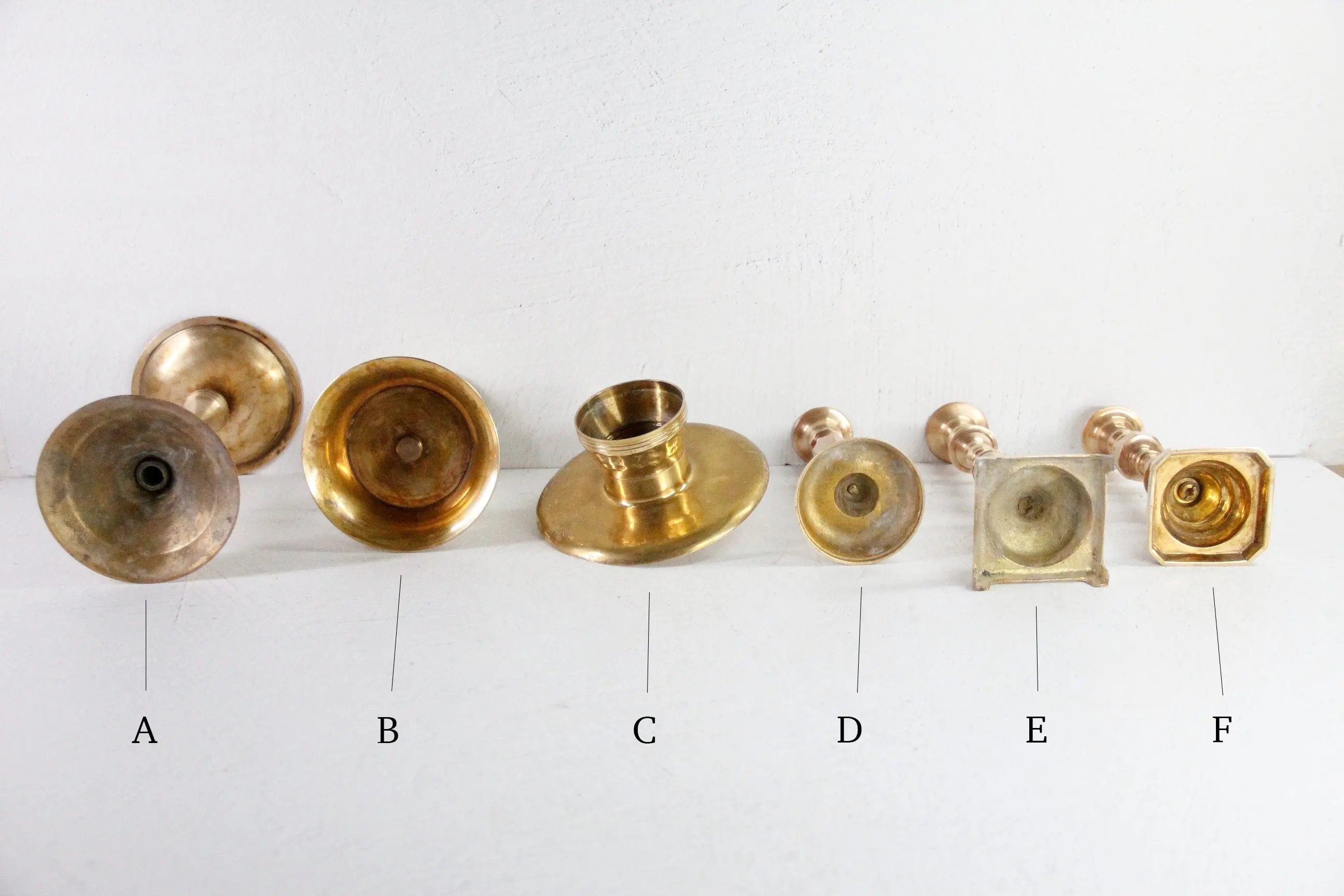 Old Brass Candle Holder | Assorted Vintage Candlestick  Debra Hall Lifestyle