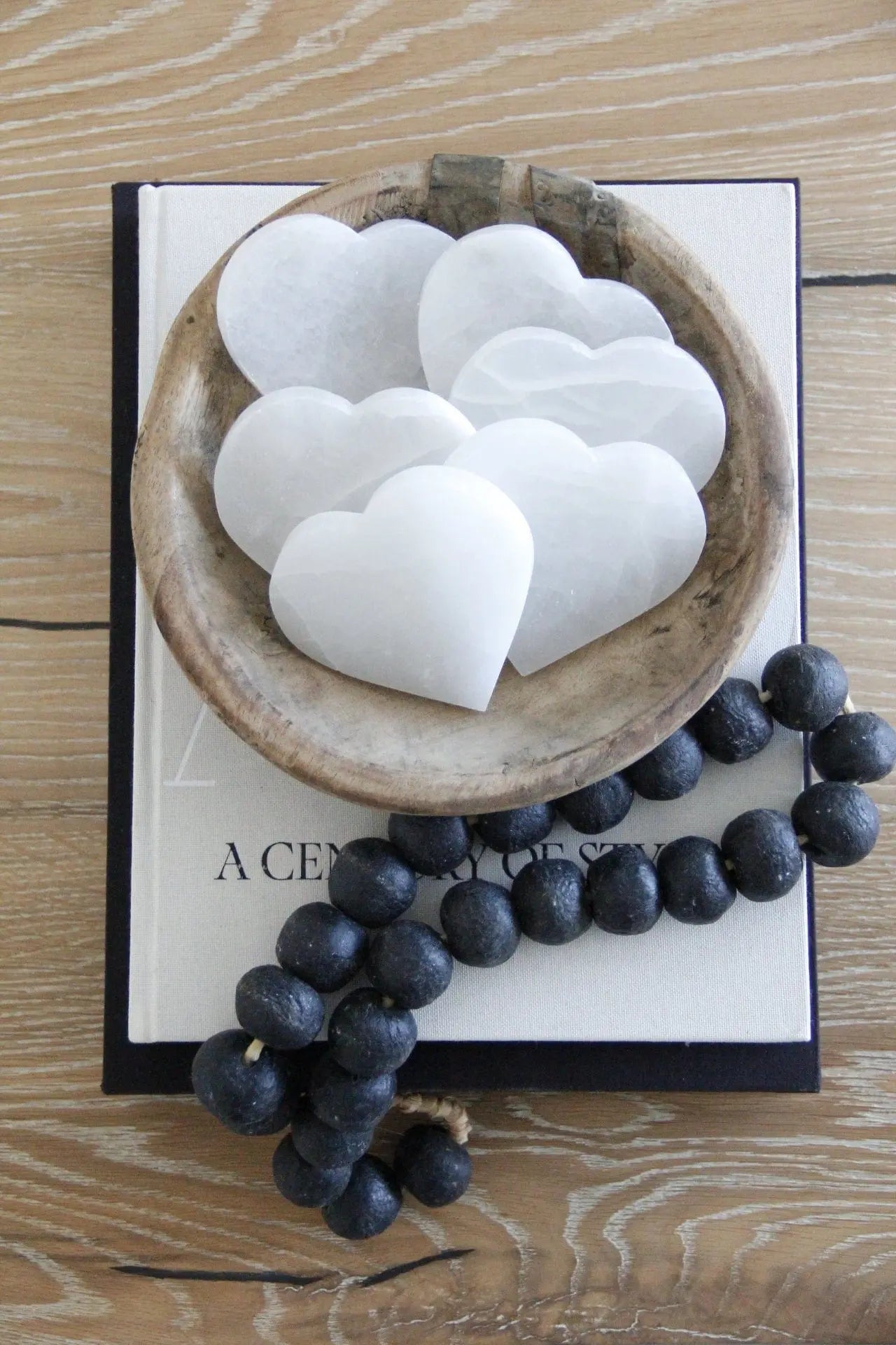 Organic White Selenite Crystal Heart  Debra Hall Lifestyle