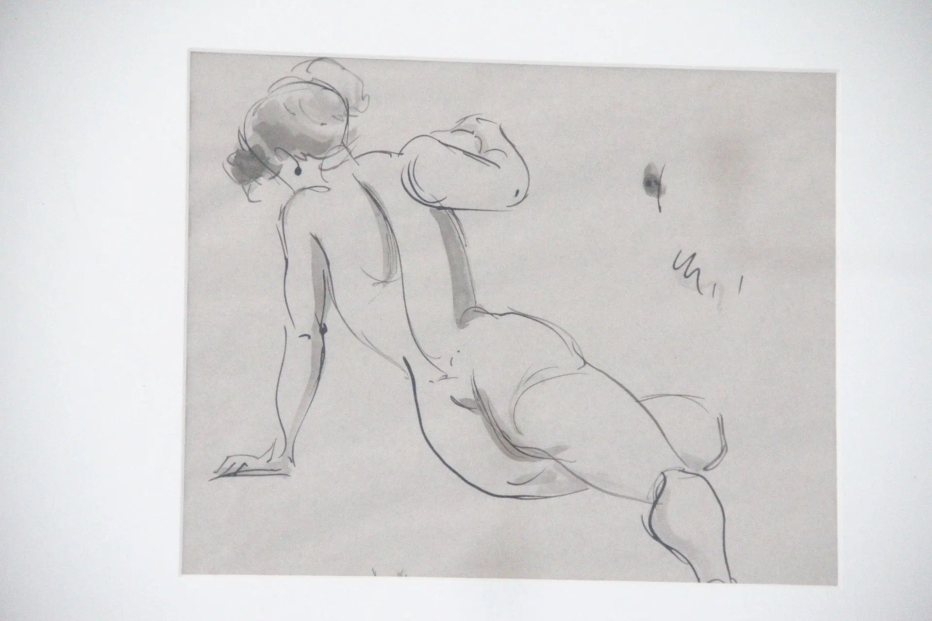 Original Figure Study Framed | Pen and Ink Wall Art  Debra Hall Lifestyle