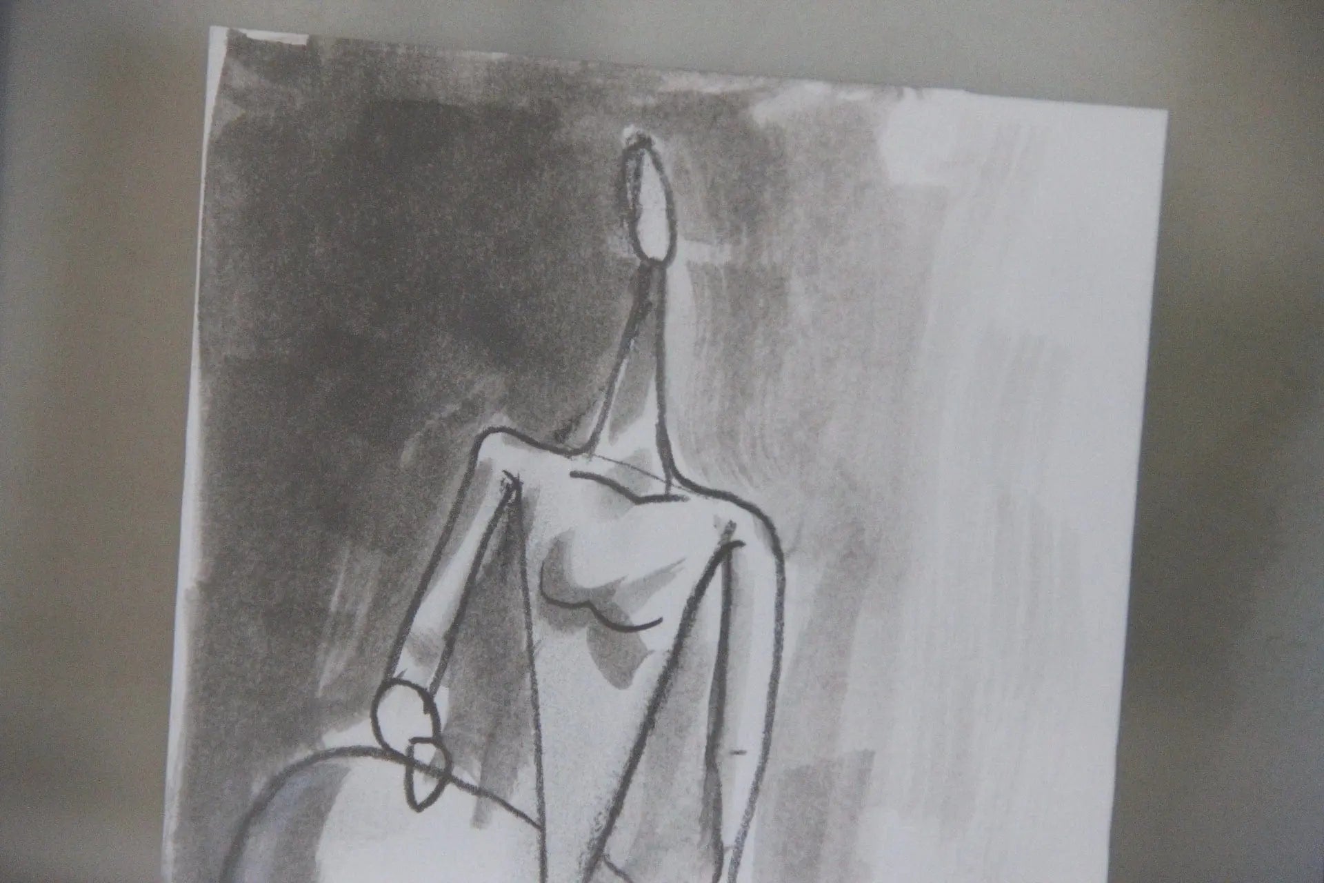 Original Figure Study in Mixed Media | Contemporary Wall Art | Eleanor  Debra Hall Lifestyle