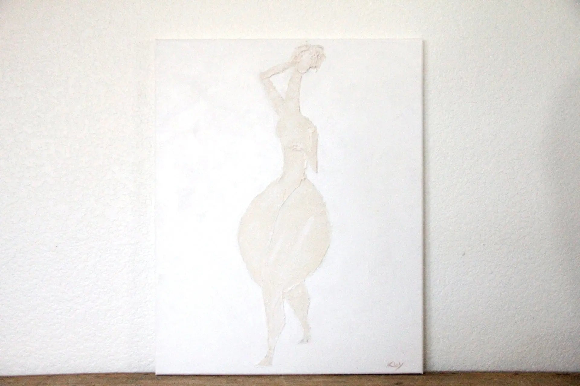 Original White Mixed Media Wall Art | Ava  Debra Hall Lifestyle