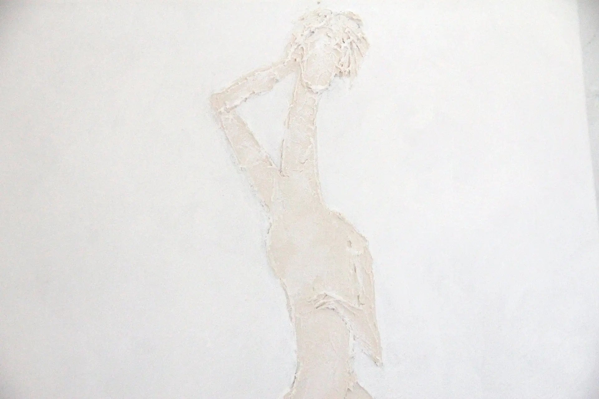 Original White Mixed Media Wall Art | Ava  Debra Hall Lifestyle