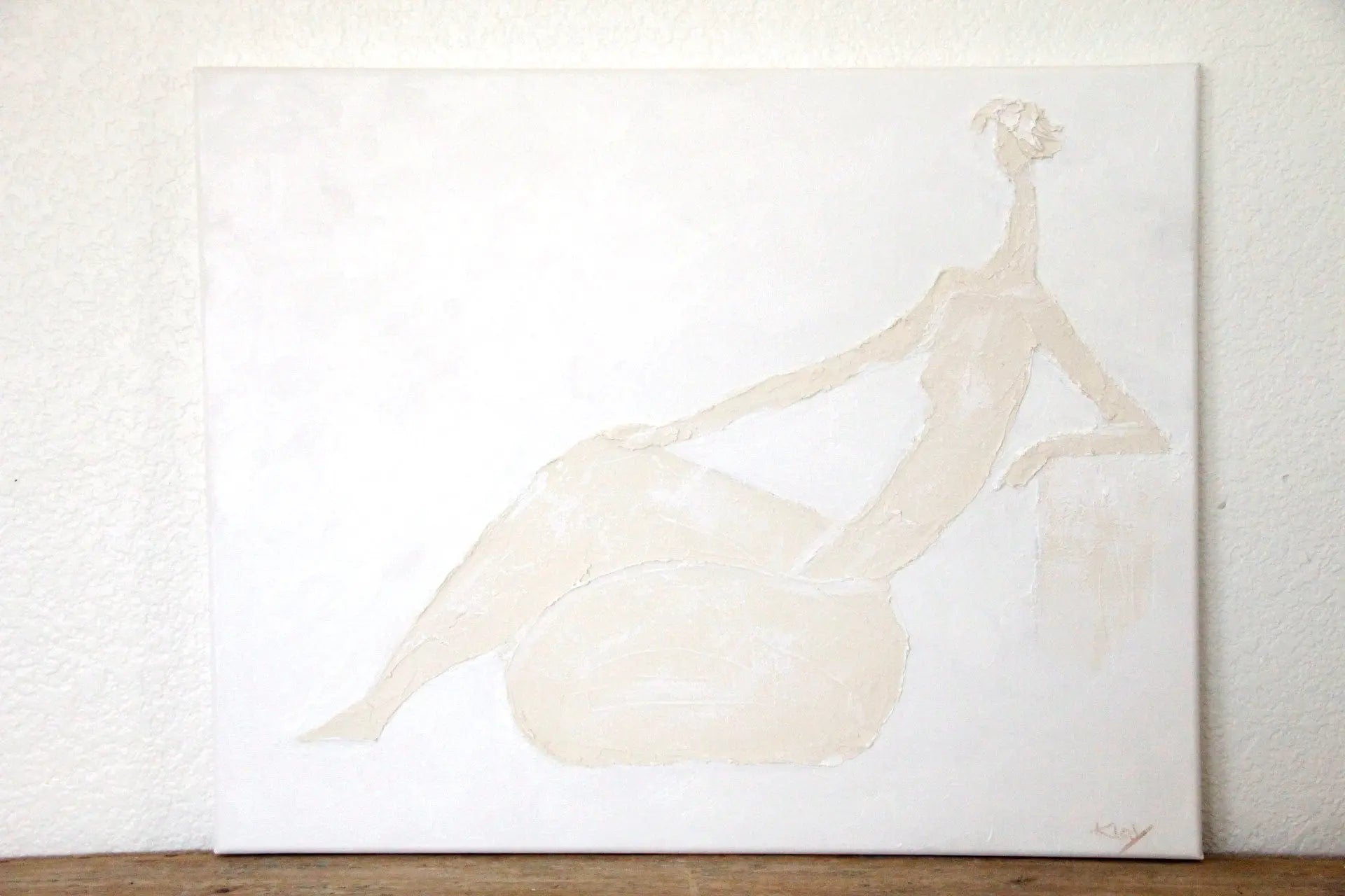 Original White Mixed Media Wall Art | Mila  Debra Hall Lifestyle