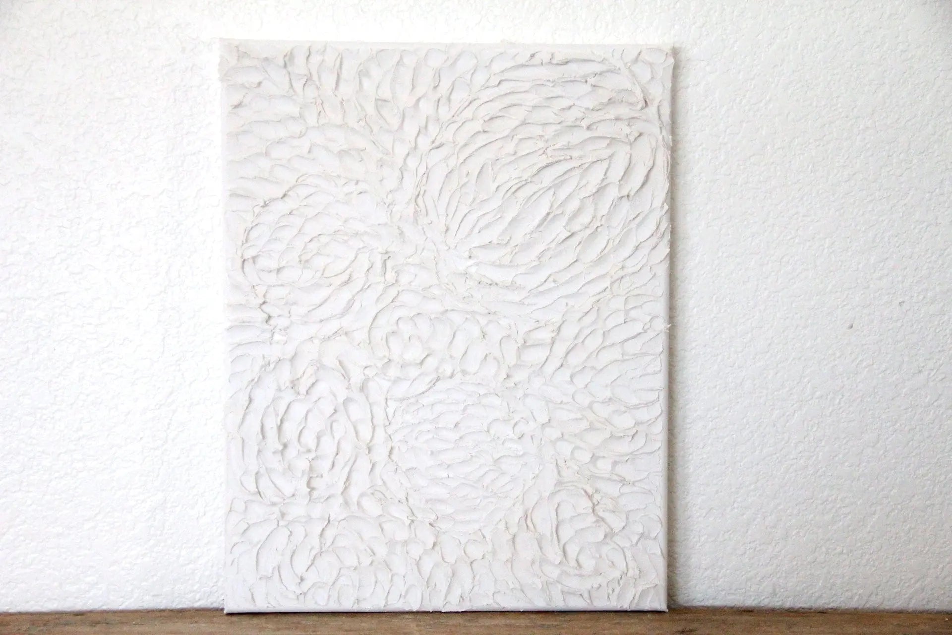 Original White Mixed Media Wall Art | Swirl  Debra Hall Lifestyle