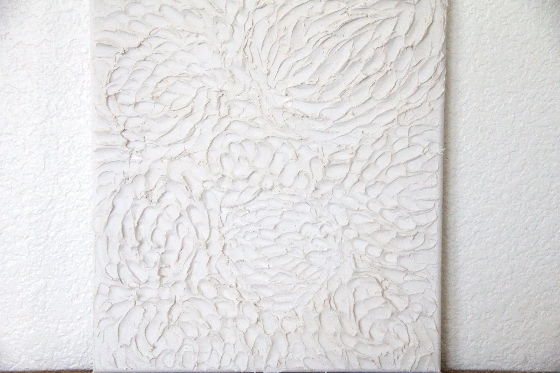 Original White Mixed Media Wall Art | Swirl  Debra Hall Lifestyle