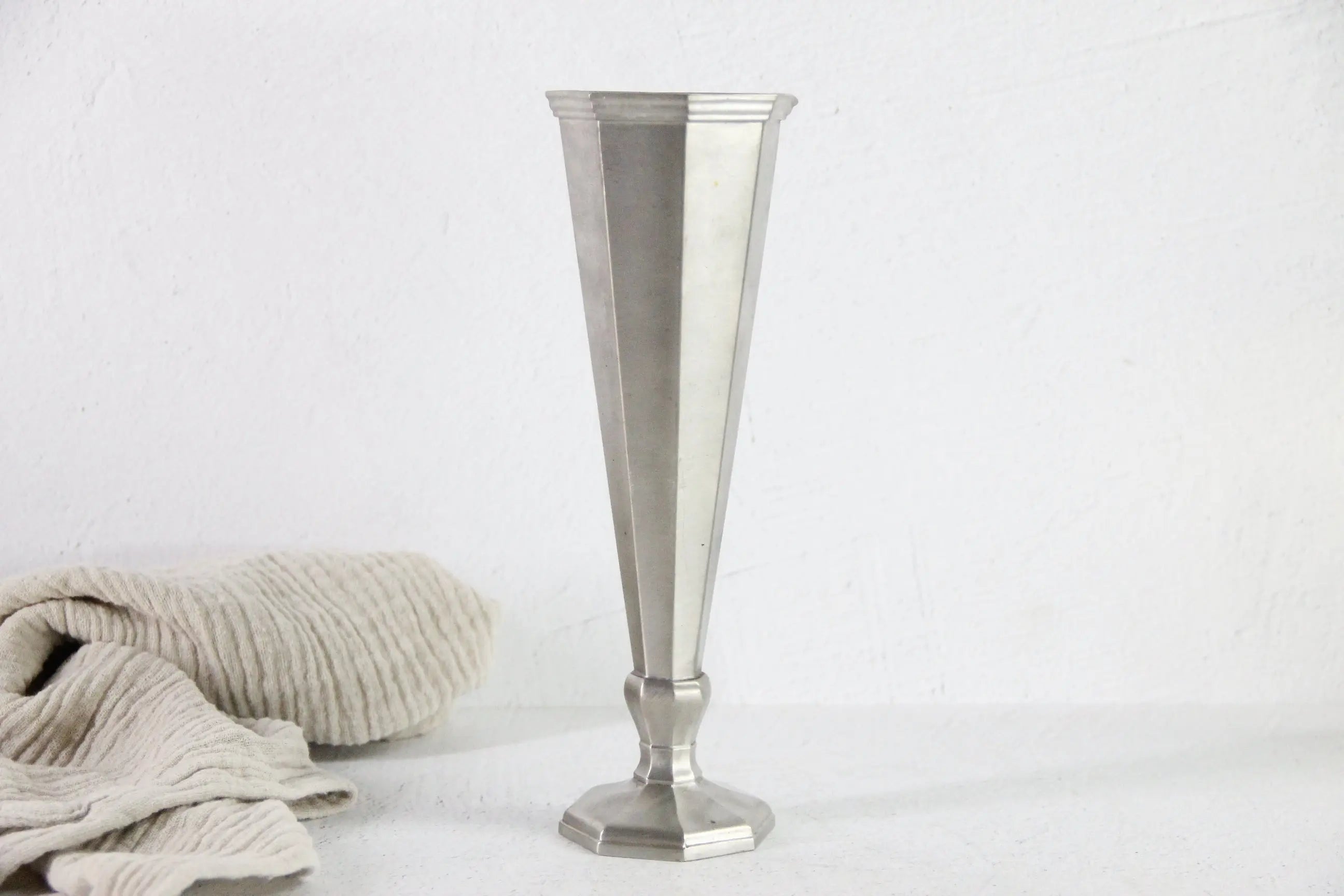 Pewter Bud Vase Vintage | Gorham Art Deco Octagonal  Debra Hall Lifestyle