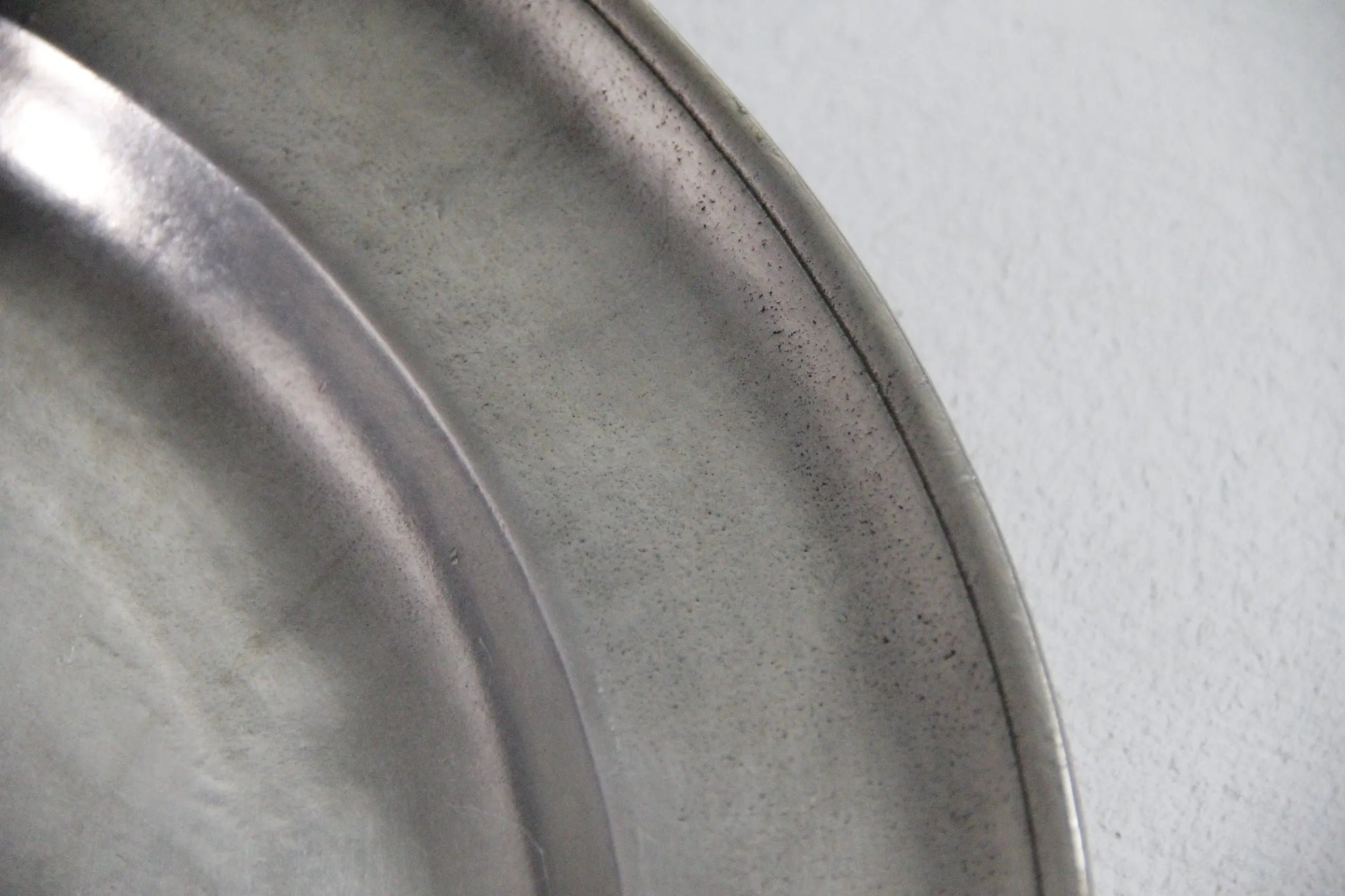 Pewter Platter | Italian Deep Round Serving Tray HandCrafted  Debra Hall Lifestyle
