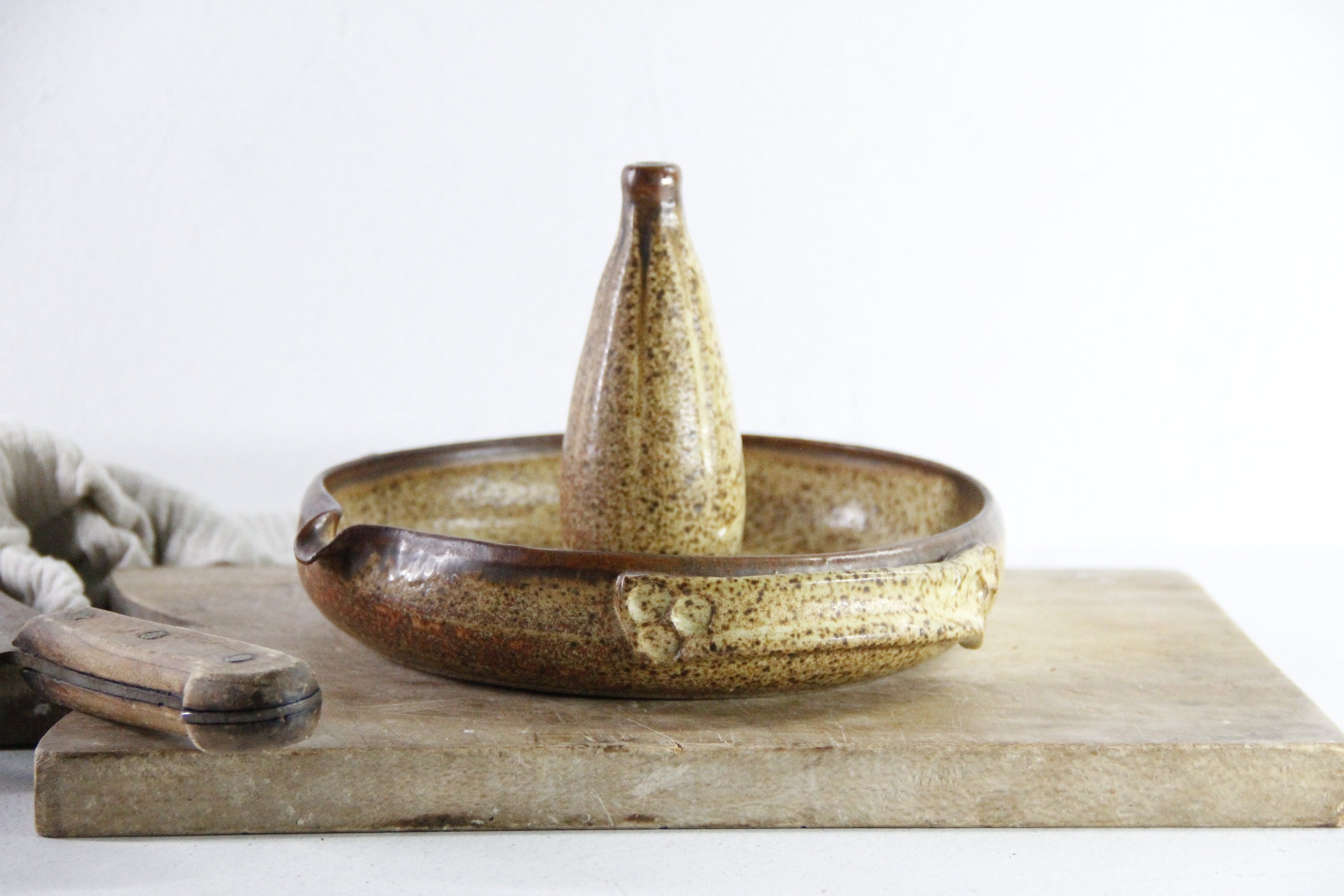 Pottery Chicken Roaster | Vintage Verticle Poultry Baker  Debra Hall Lifestyle