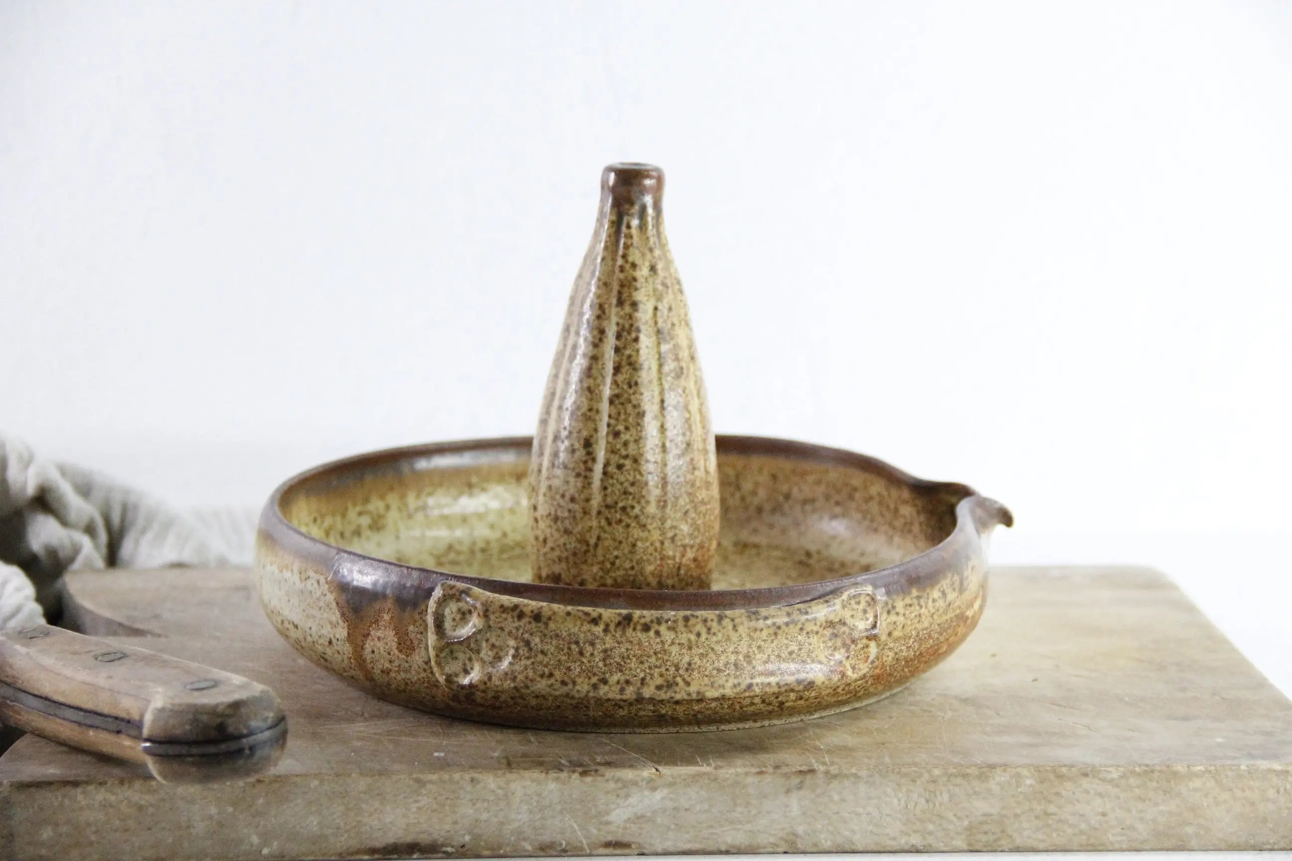 Pottery Chicken Roaster | Vintage Verticle Poultry Baker  Debra Hall Lifestyle