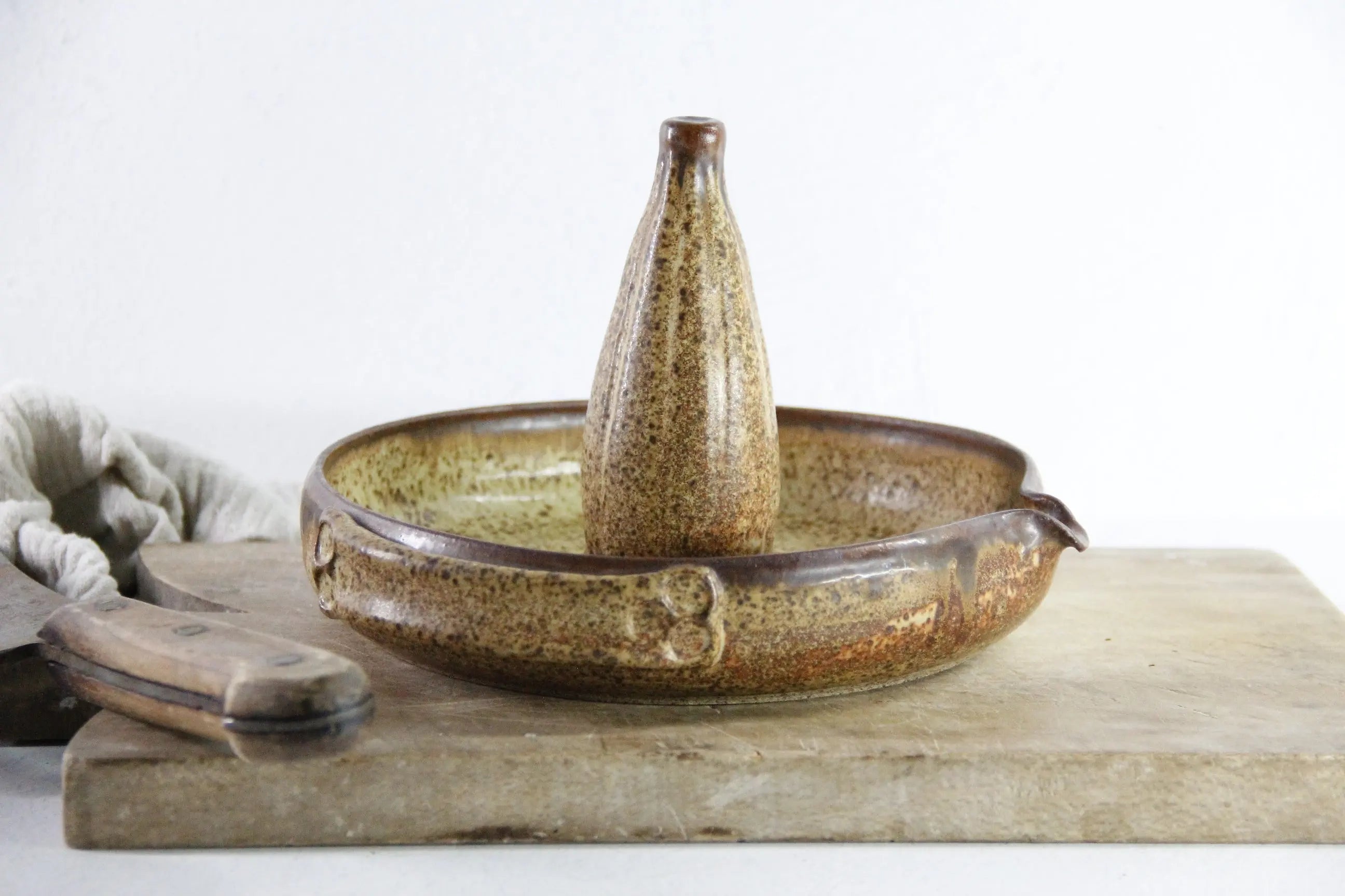 Pottery Chicken Roaster | Vintage Verticle Poultry Baker  Debra Hall Lifestyle