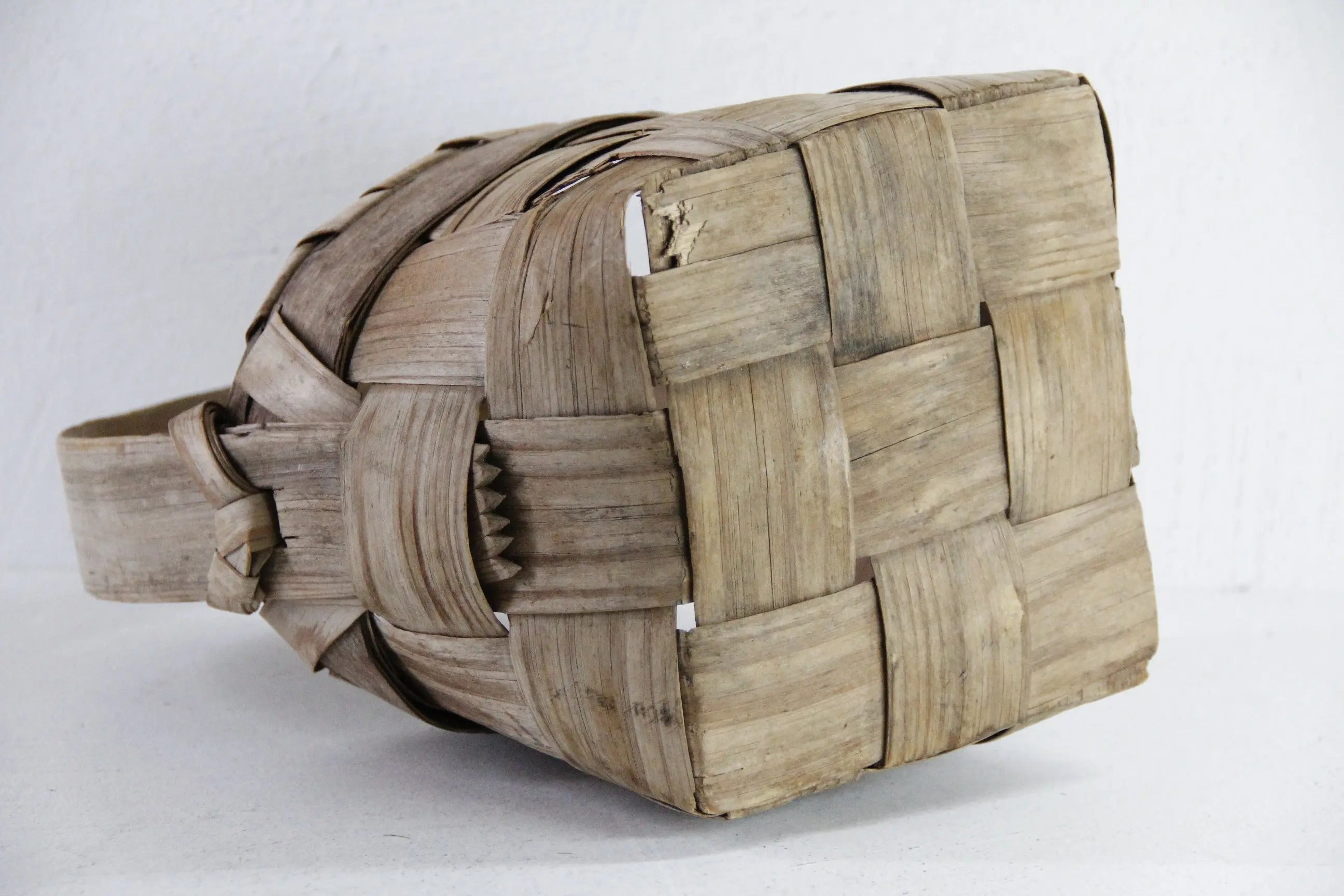 Primitive Basket | Antique Splint Gathering Basket  Debra Hall Lifestyle