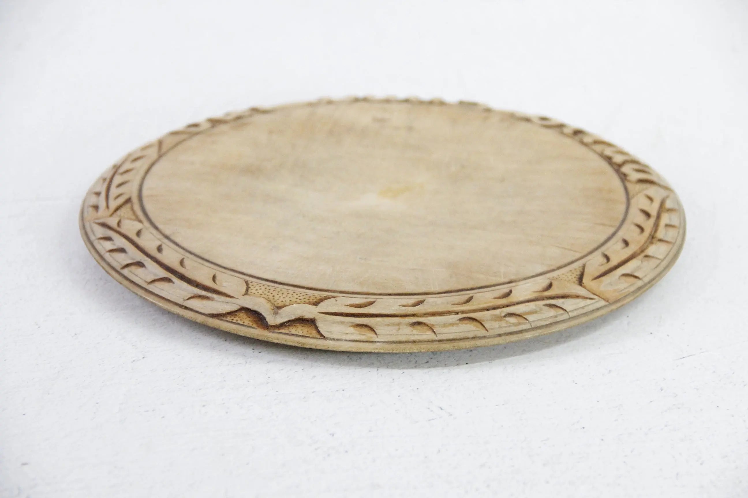 Primitive Bread Board England | Round Hand Carved Antique  Debra Hall Lifestyle