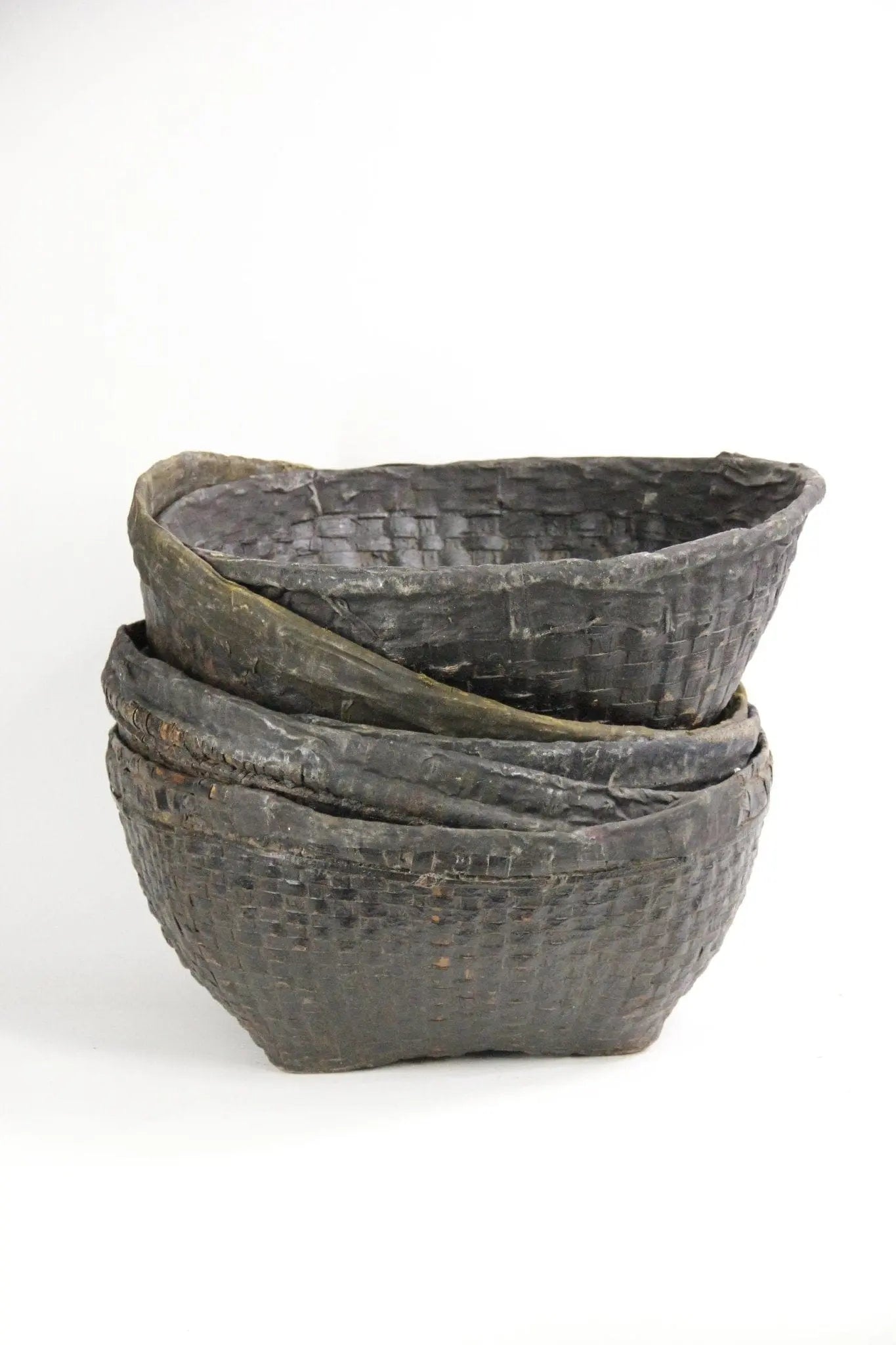 Primitive Cane Harvest Basket | Decorative Basket  Debra Hall Lifestyle