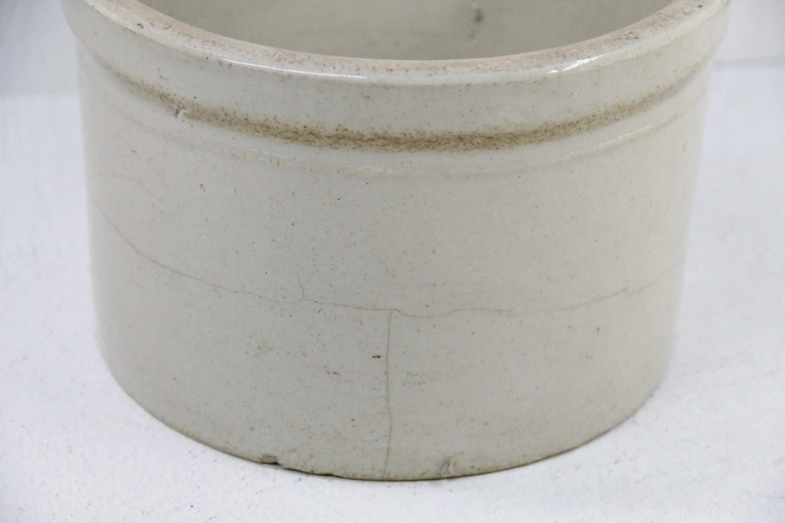 Primitive Stoneware Crock | 19th C. 10 Lb Butter-Large  Debra Hall Lifestyle