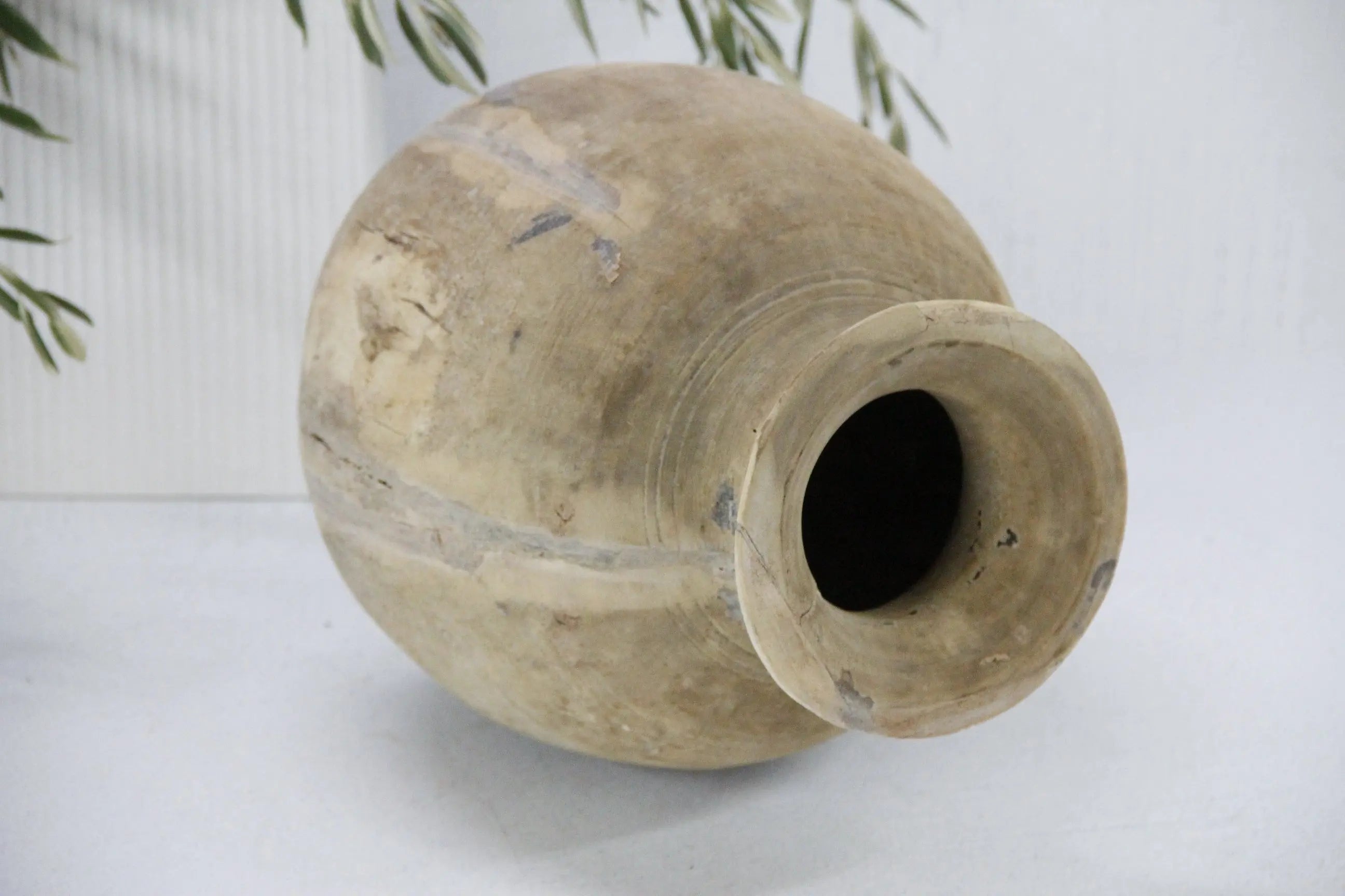 Rustic Wood Vase | Vintage Wabi-Sabi Vessel  Debra Hall Lifestyle