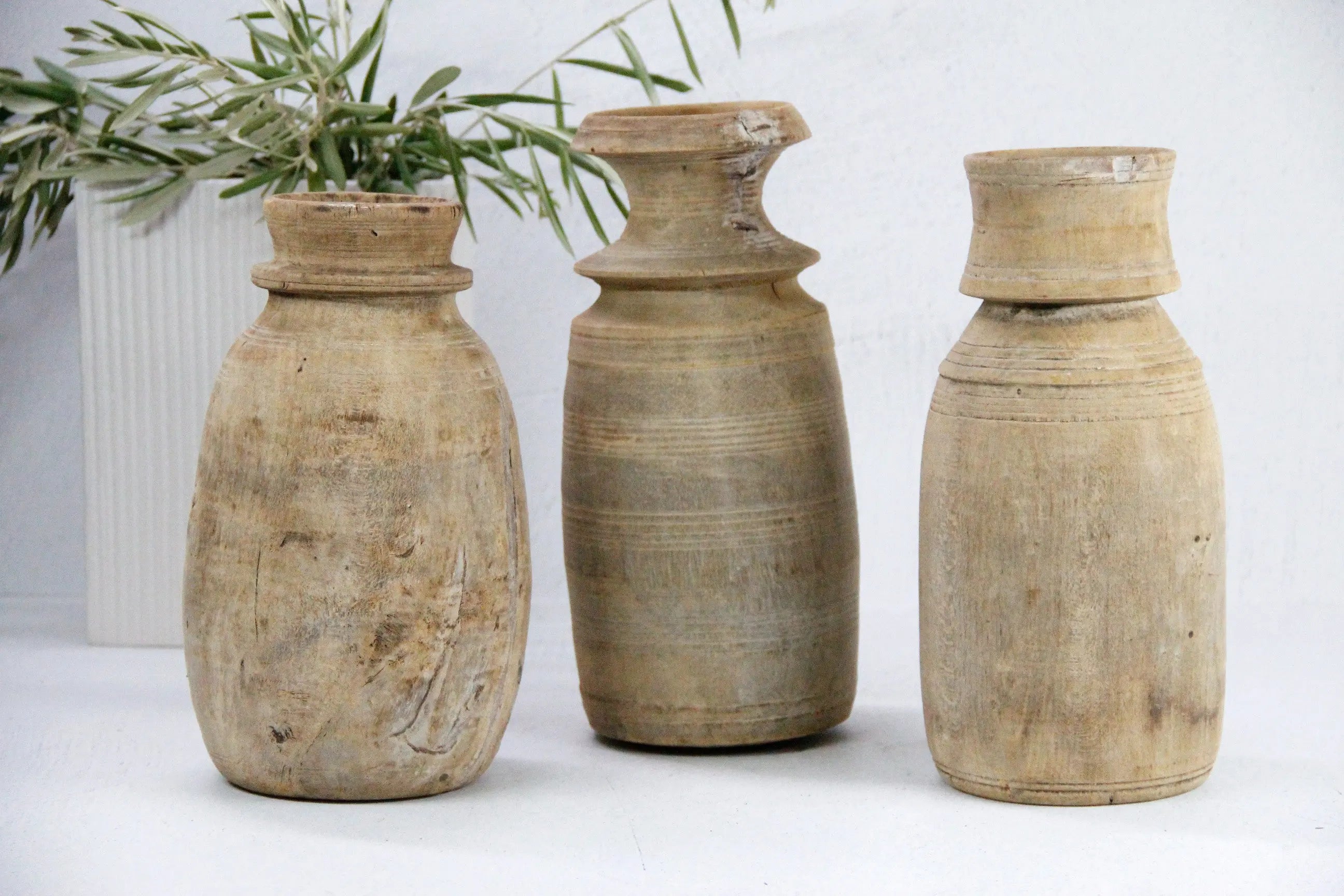 Rustic Wooden Vase | Vintage Jug  Debra Hall Lifestyle