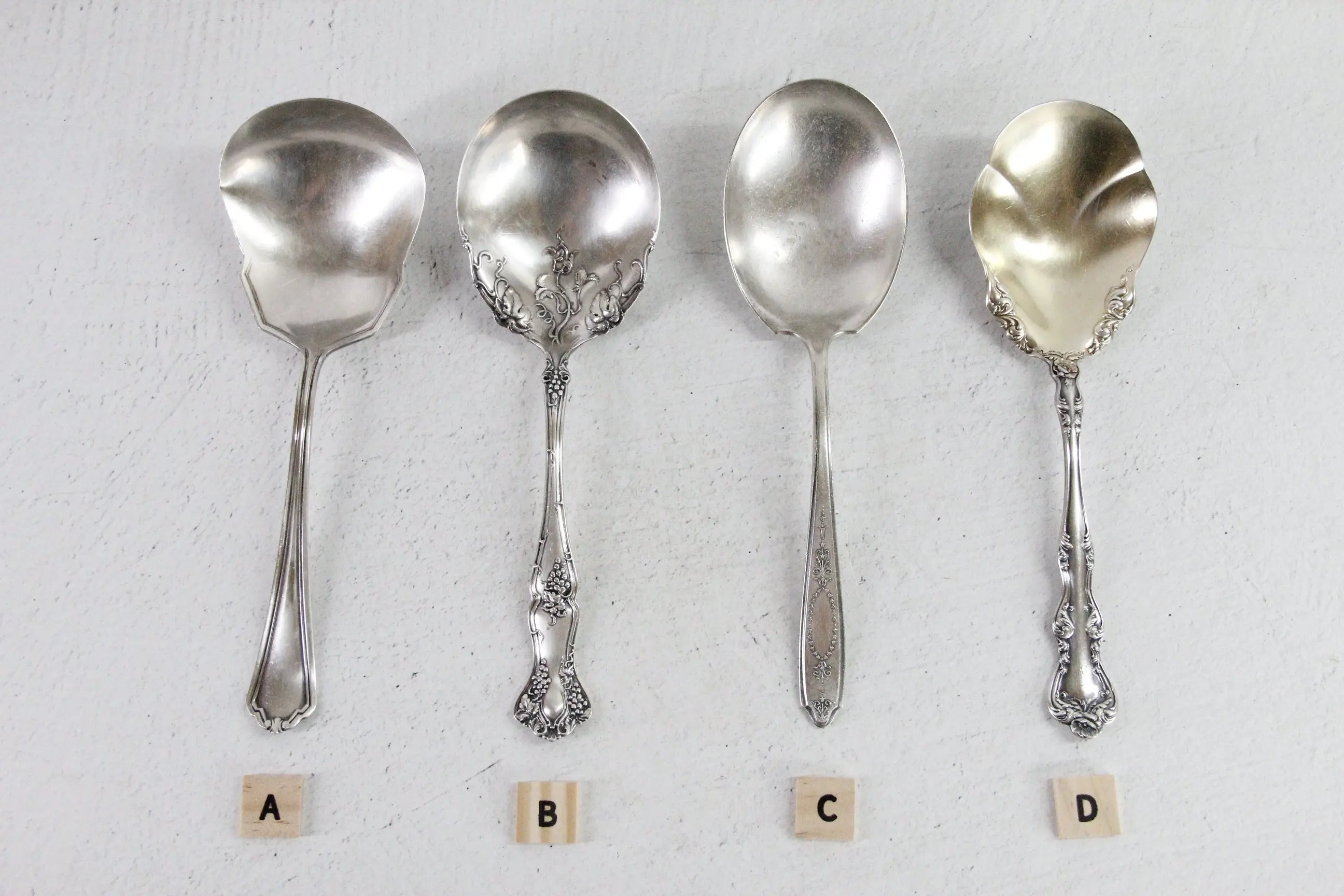 Antique Silver Serving Spoon Assorted Large Berry/Casserole
