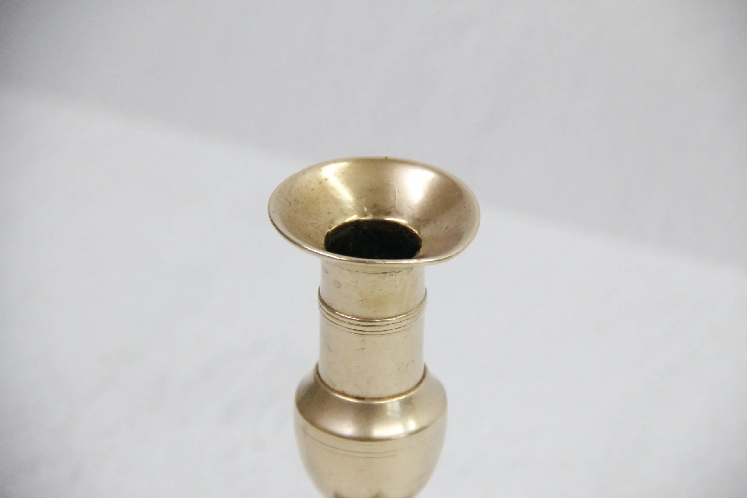 Solid Brass Candle Holder | Antique Taper Candlestick  Debra Hall Lifestyle