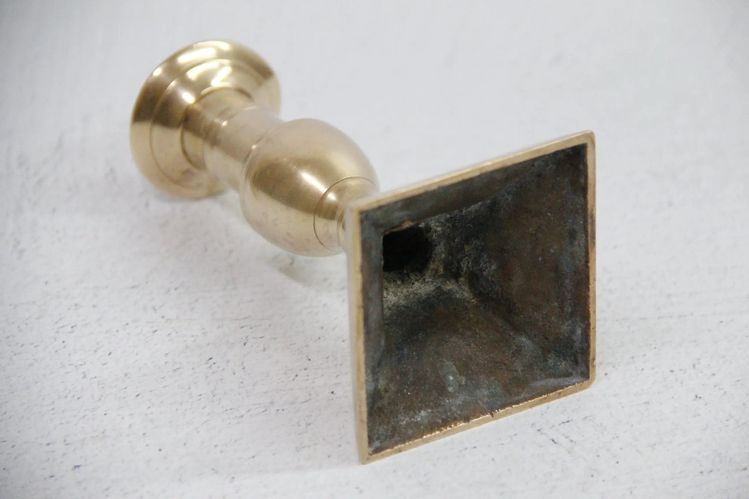 Solid Brass Candle Holder | Antique Taper Candlestick  Debra Hall Lifestyle