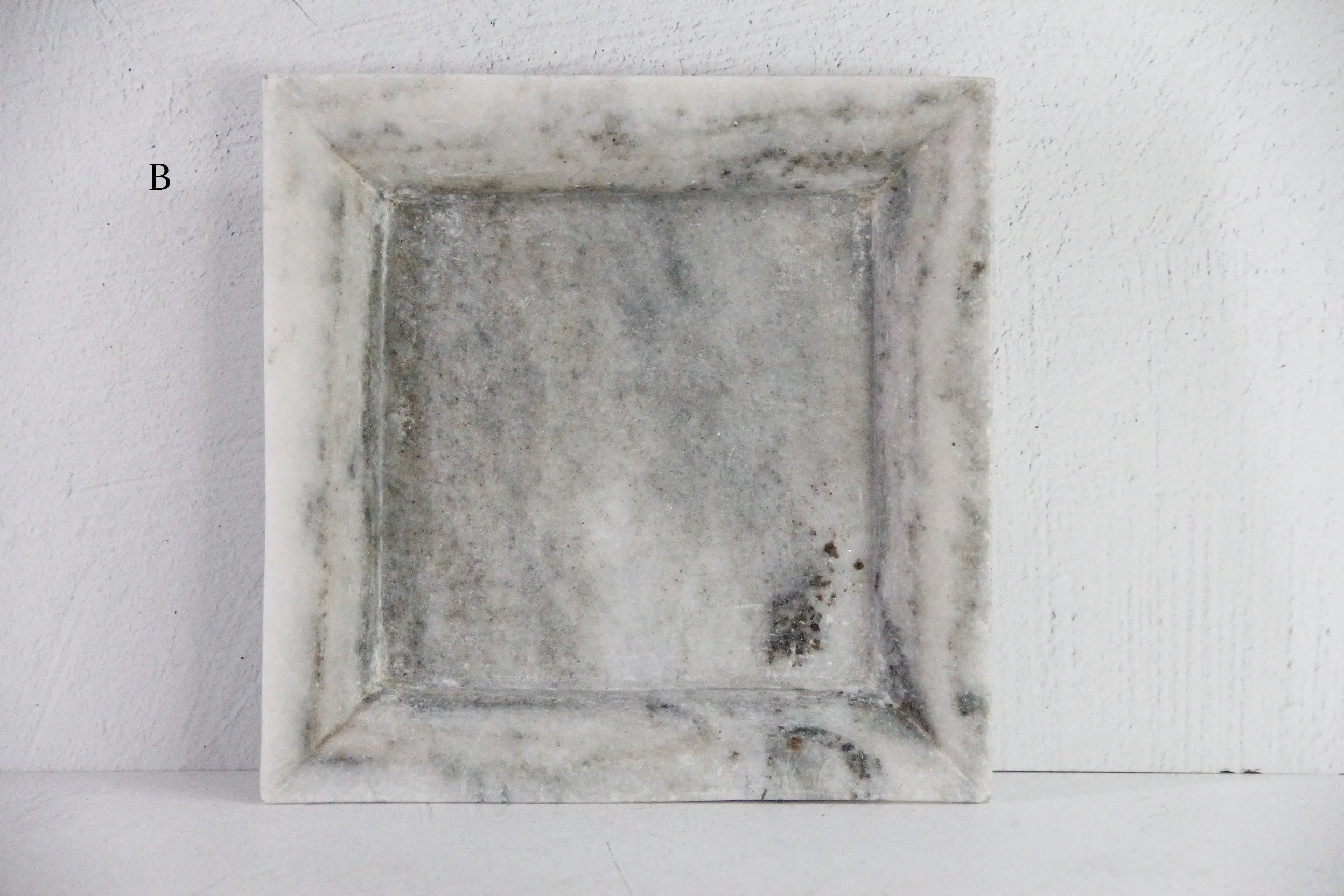 Square Marble Tray | Carved Honed Light Stone Assorted  Debra Hall Lifestyle