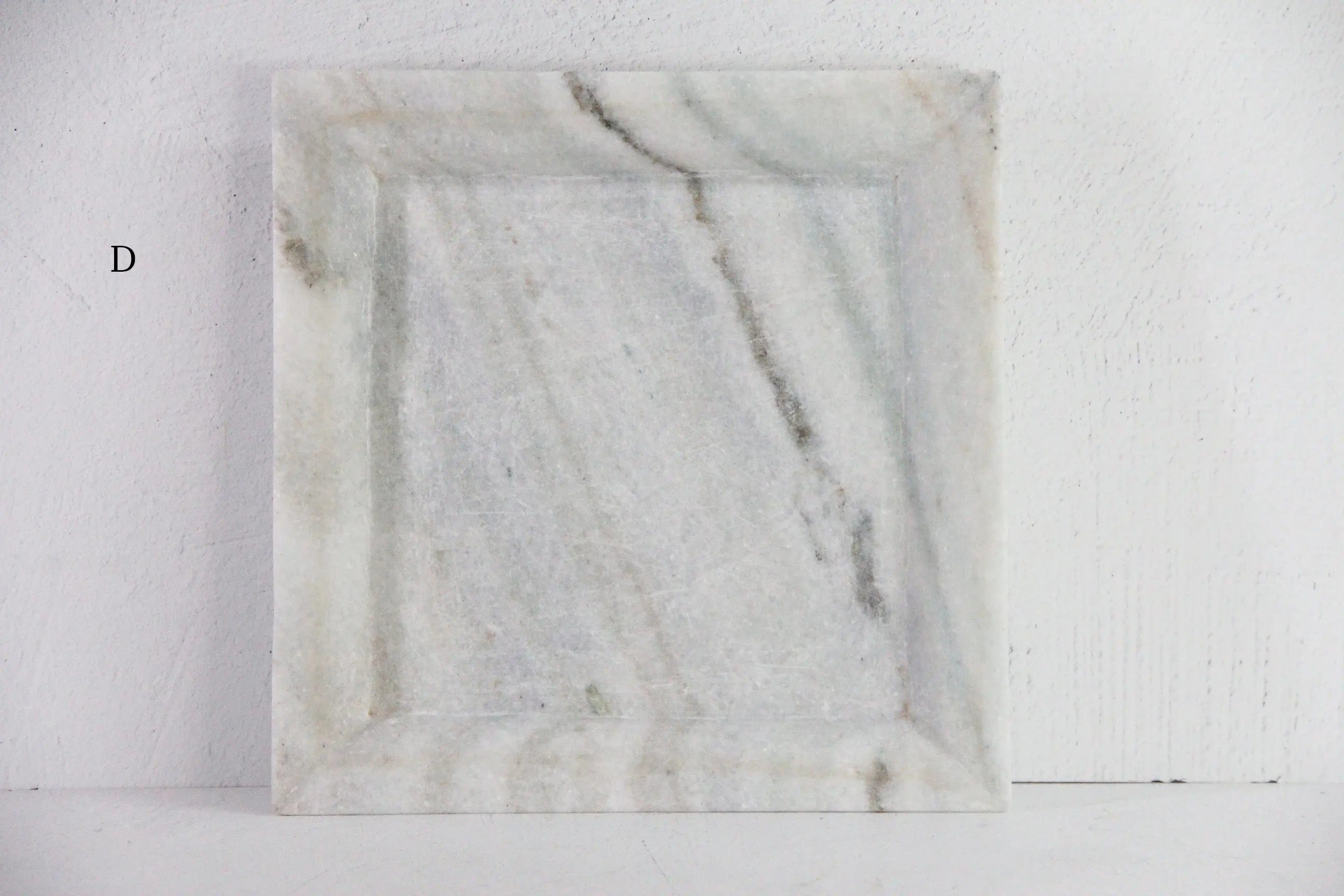 Square Marble Tray | Carved Honed Light Stone Assorted  Debra Hall Lifestyle