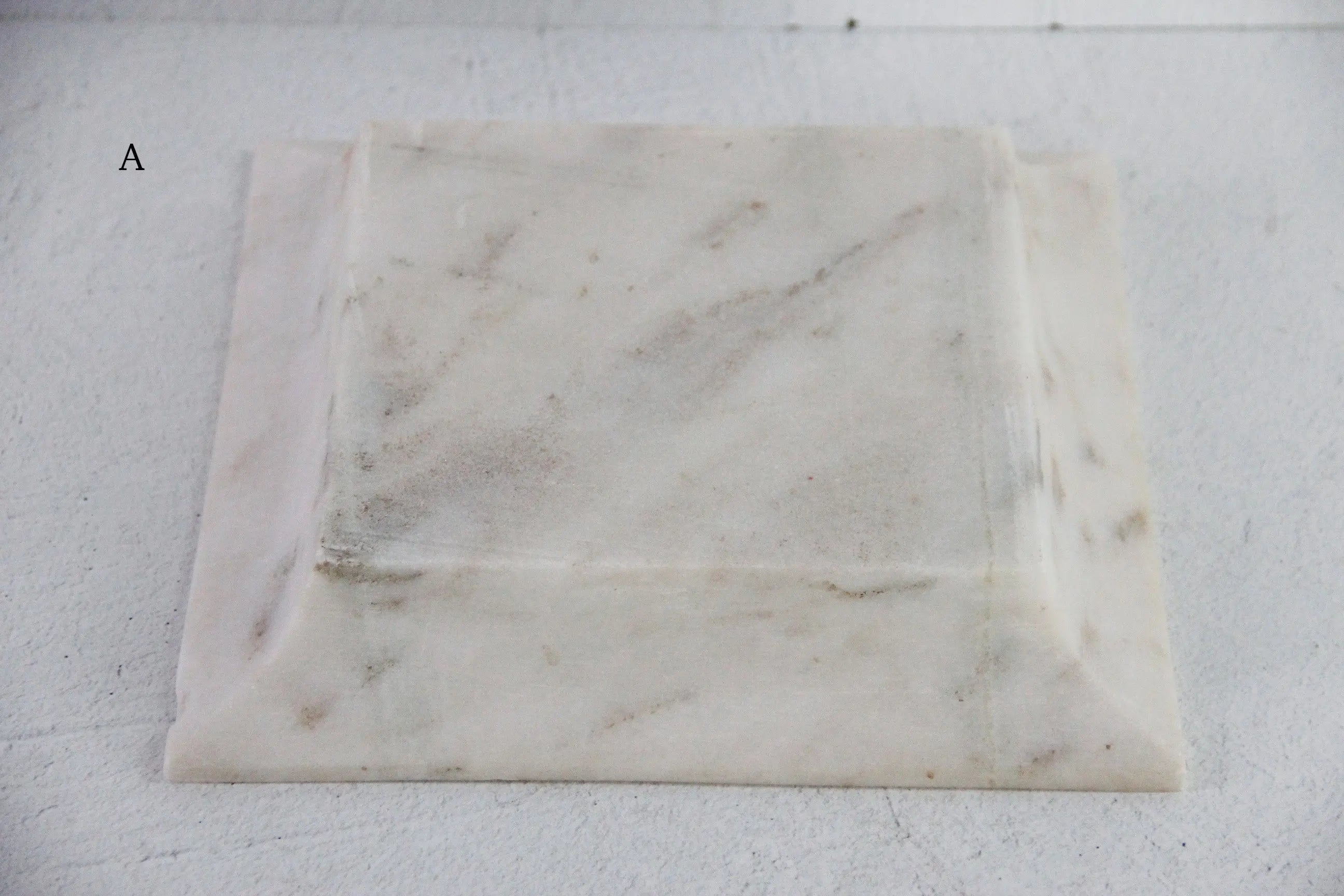 Square White Marble Tray | Carved Honed Stone Assorted  Debra Hall Lifestyle