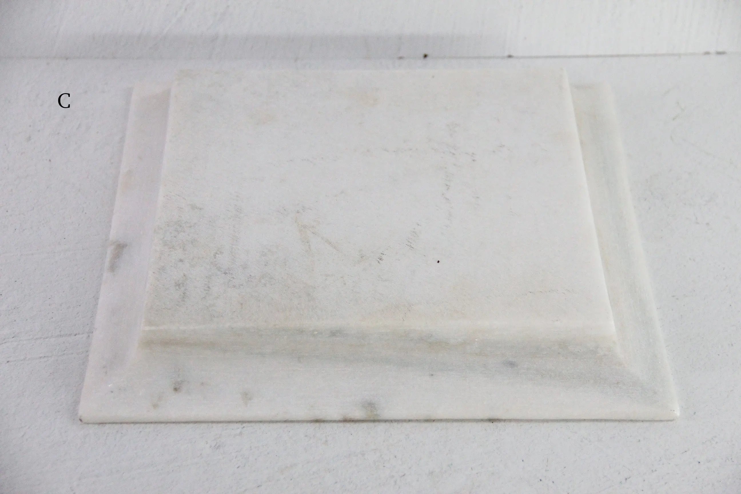 Square White Marble Tray | Carved Honed Stone Assorted  Debra Hall Lifestyle