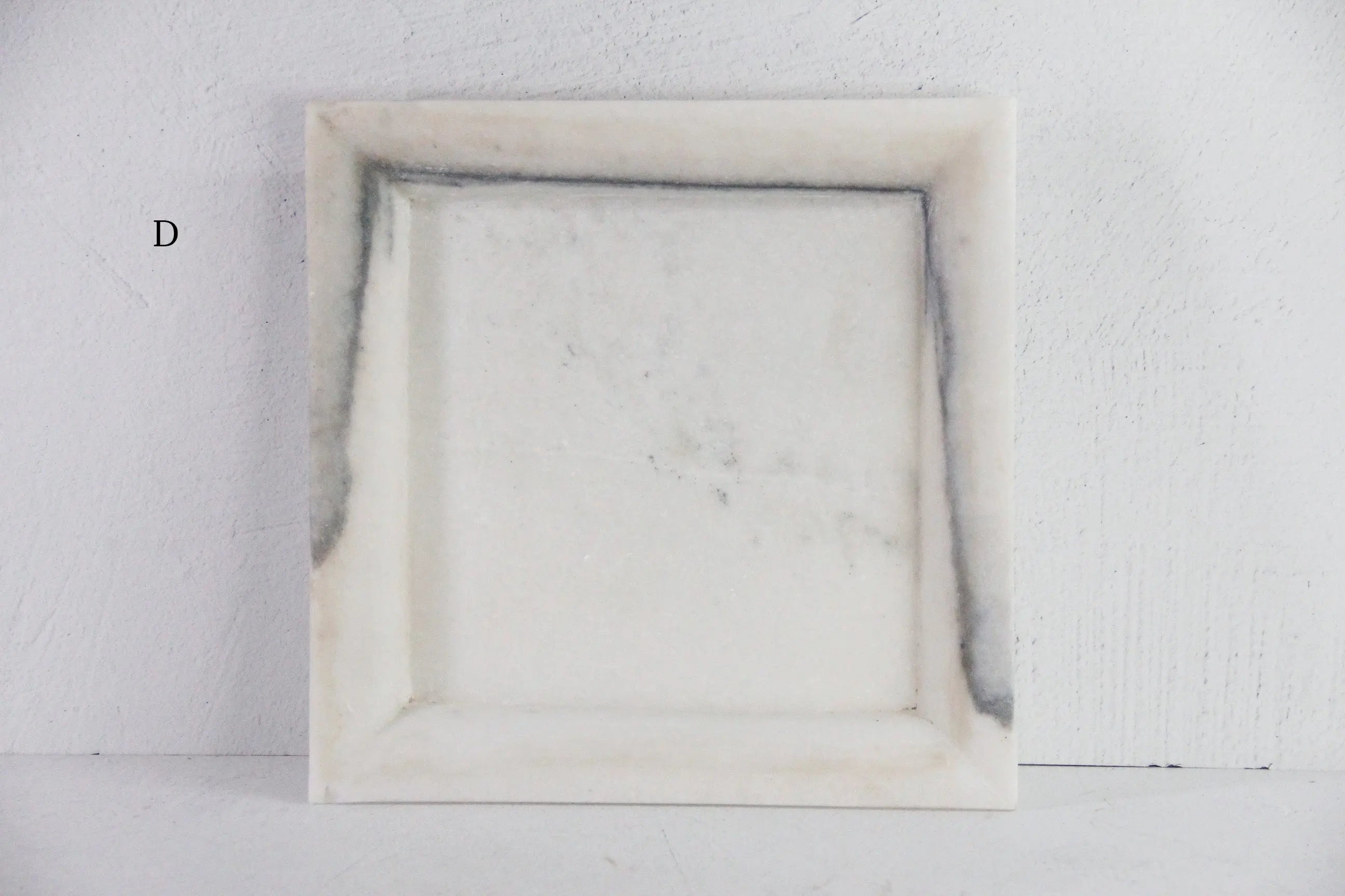 Square White Marble Tray | Carved Honed Stone Assorted  Debra Hall Lifestyle