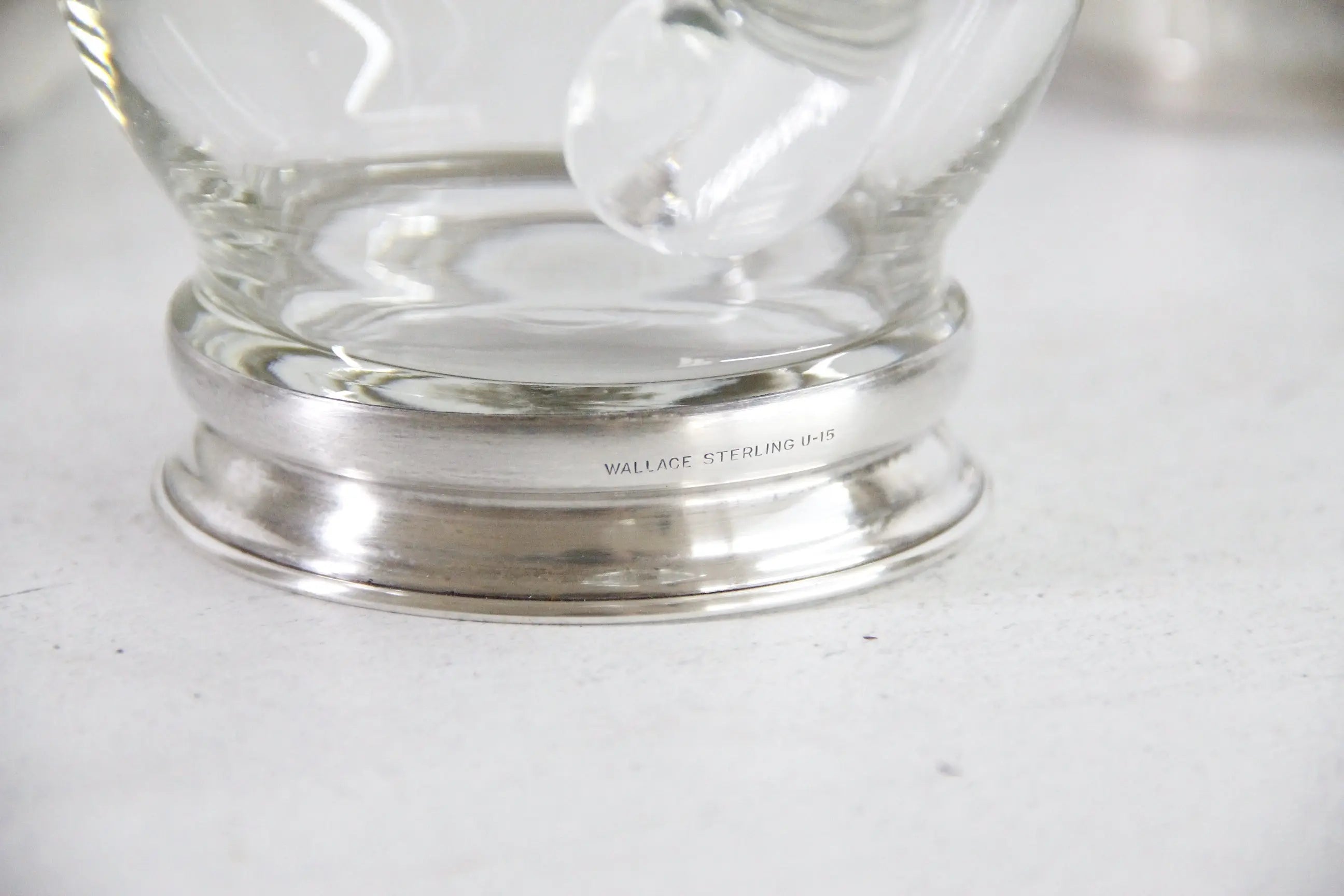 Sterling Pitcher | Footed Hand Blown Glass Cocktail Server  Debra Hall Lifestyle