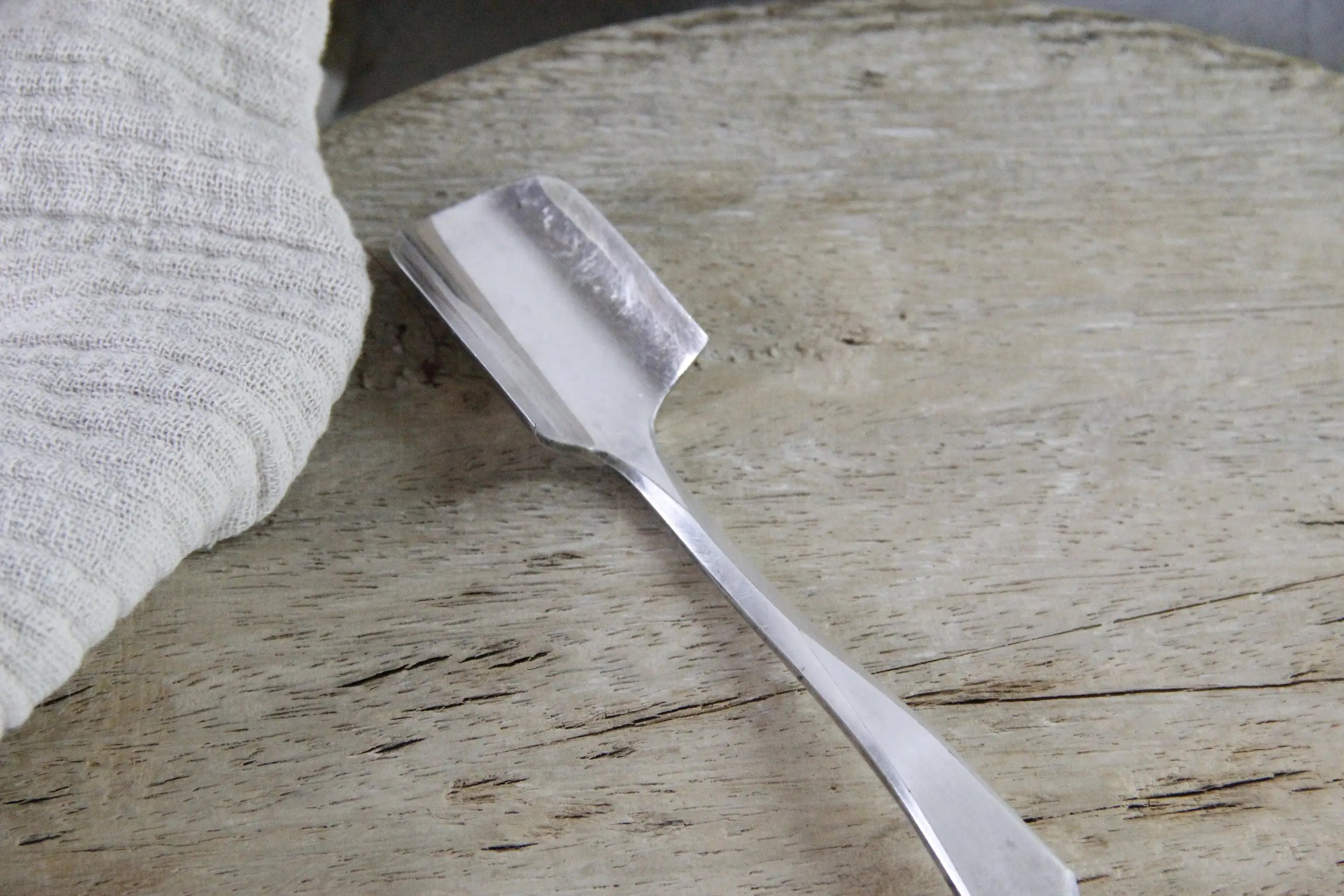 Stilton Cheese Scoop Silver with Mother of Pearl | Antique Spoon