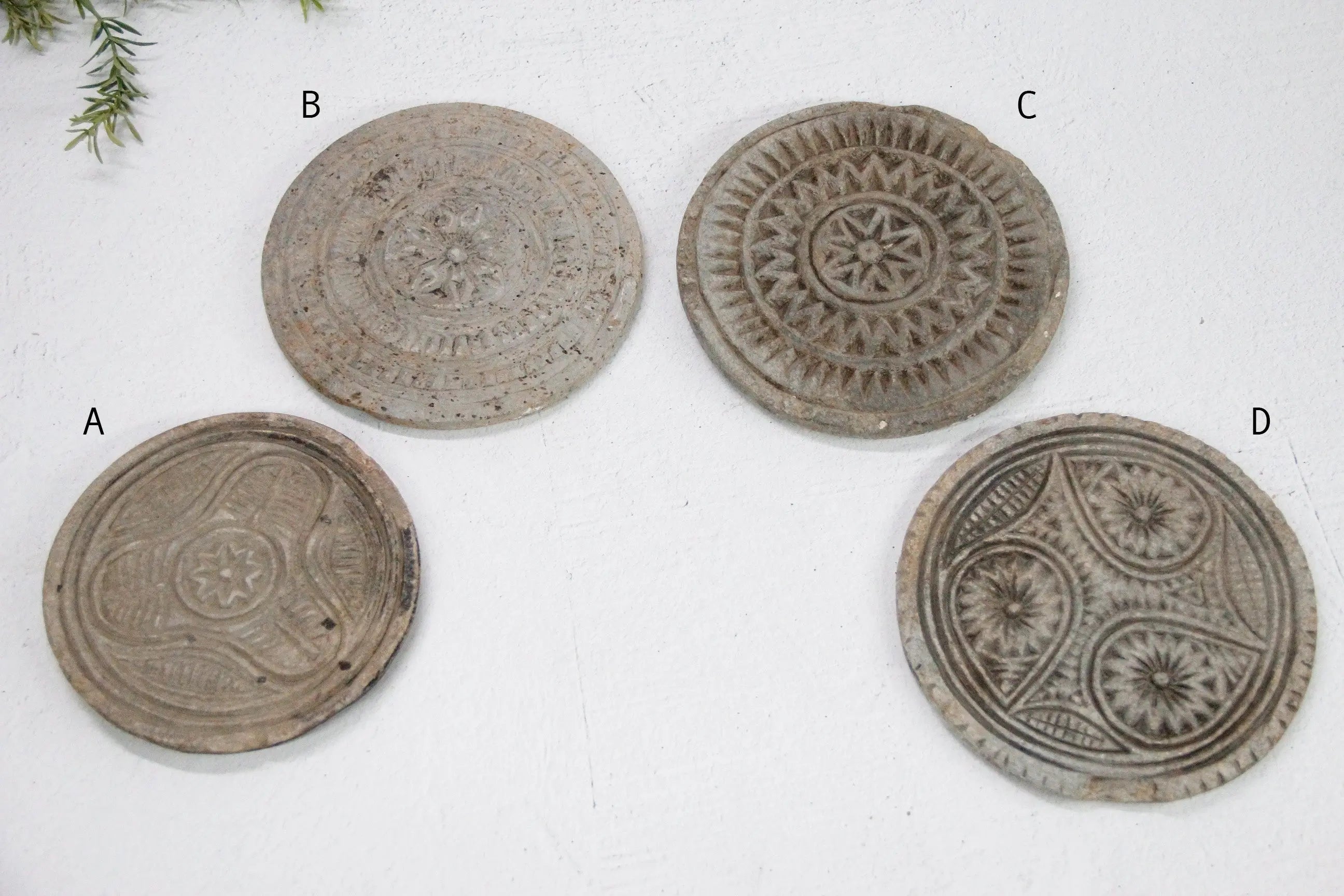 Stone Biscuit Mold | Vintage Soapstone Cookie Plate  Debra Hall Lifestyle