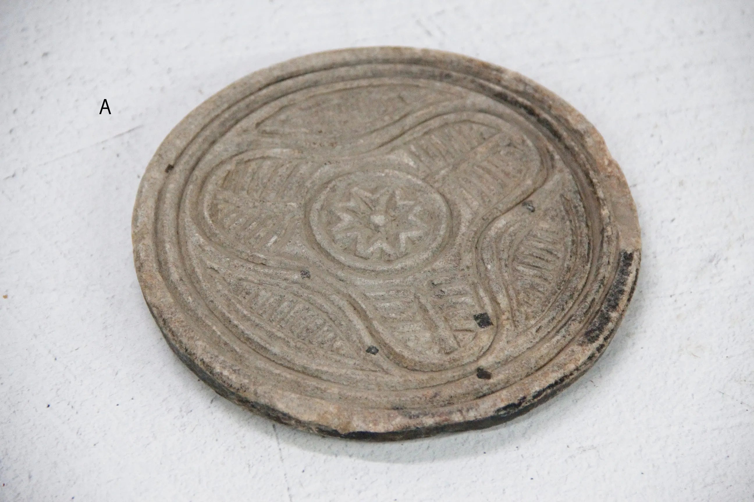 Stone Biscuit Mold | Vintage Soapstone Cookie Plate  Debra Hall Lifestyle