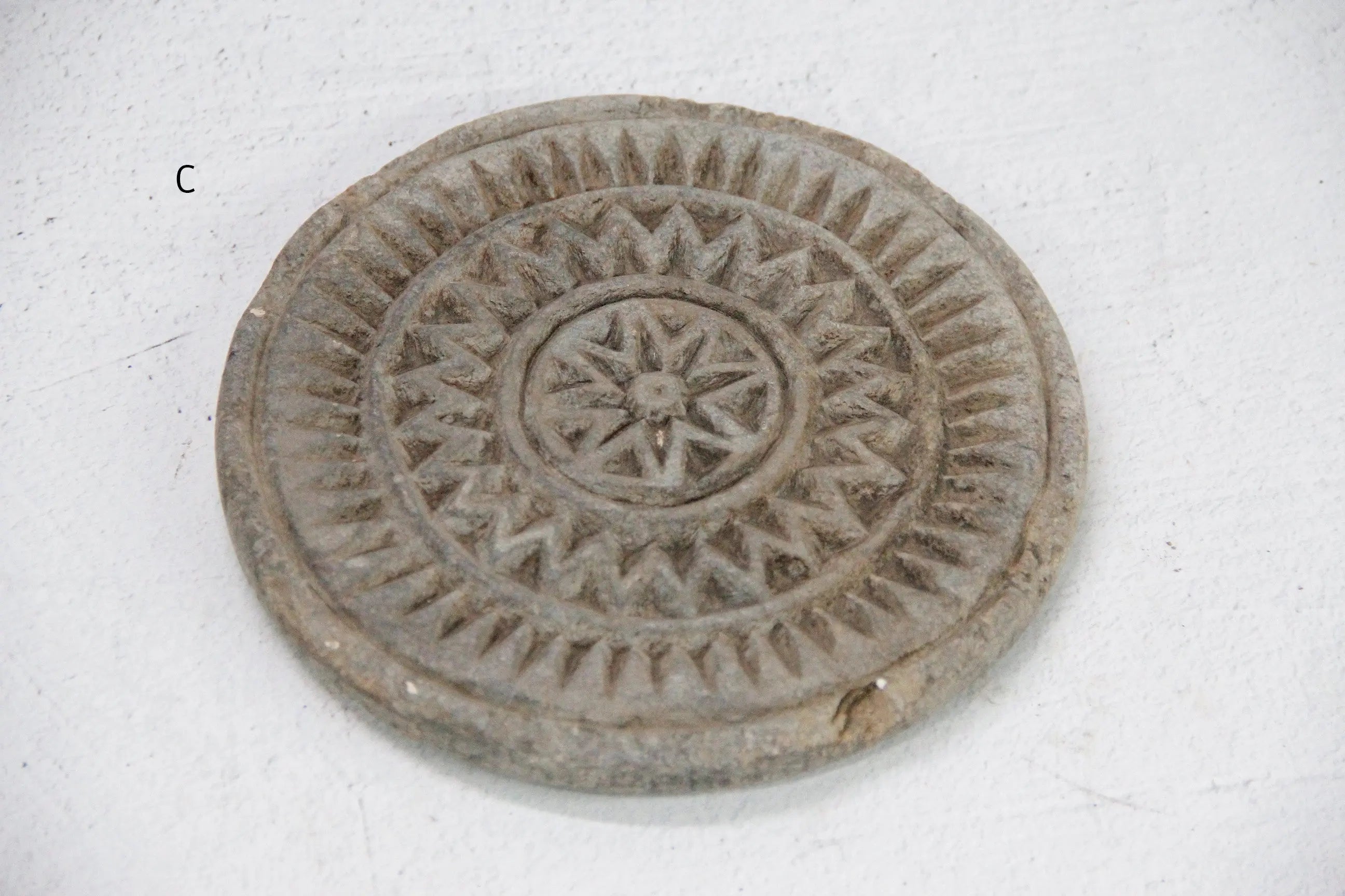 Stone Biscuit Mold | Vintage Soapstone Cookie Plate  Debra Hall Lifestyle